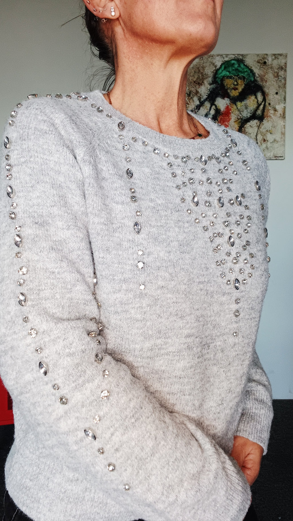 MAGLIA CON STRASS