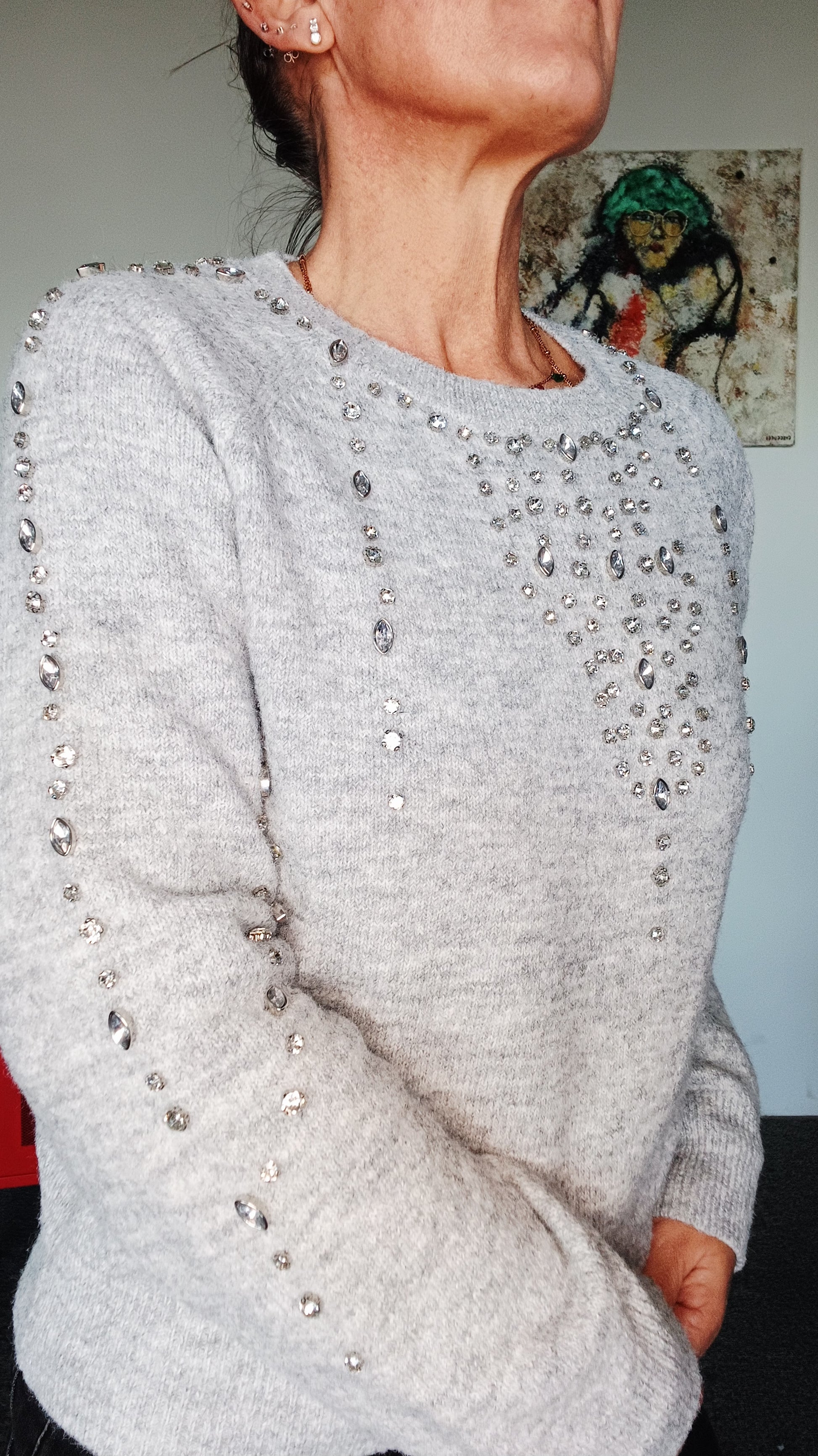 MAGLIA CON STRASS