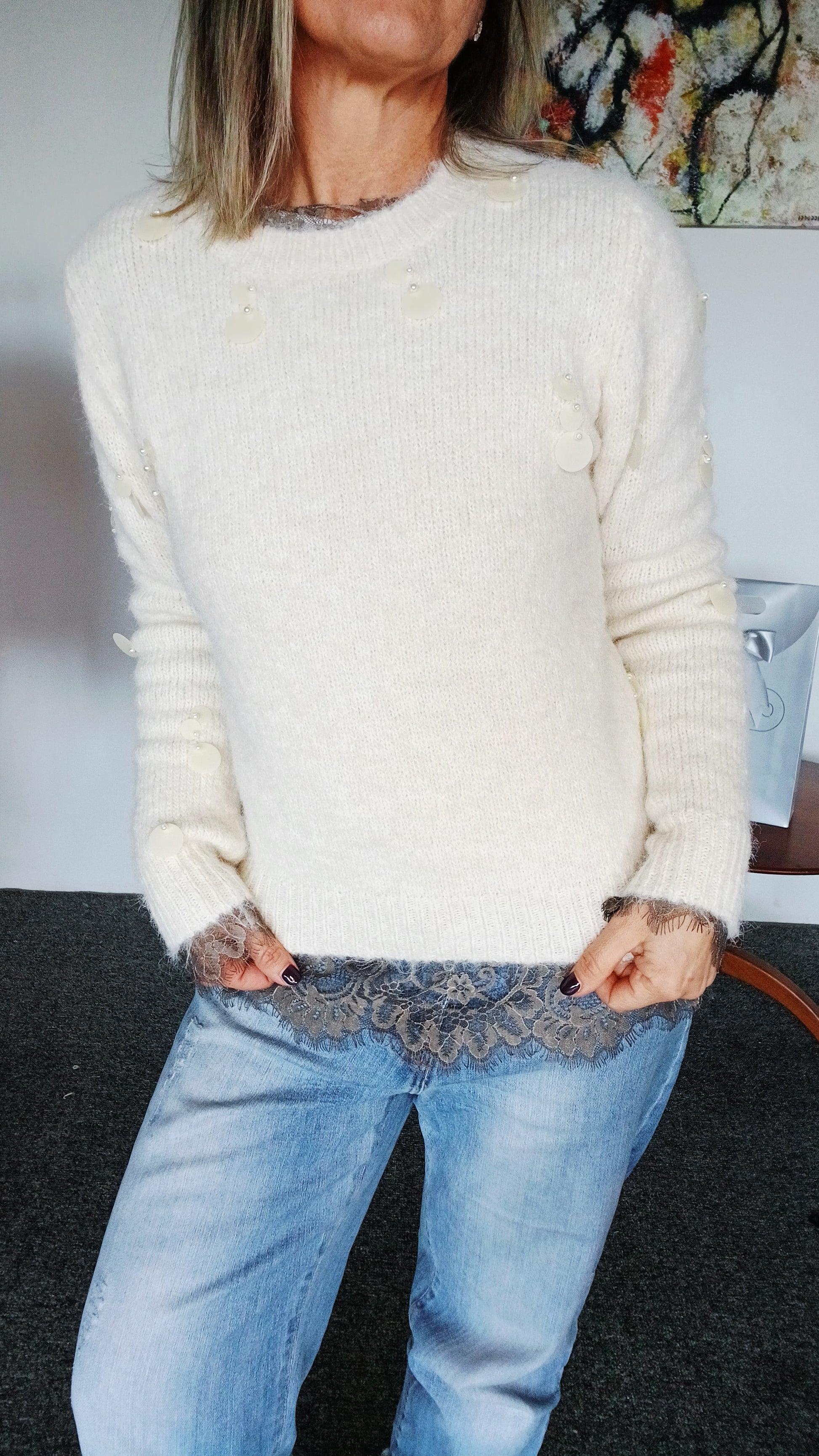 MAGLIA CON PAILLETTES GRANDI