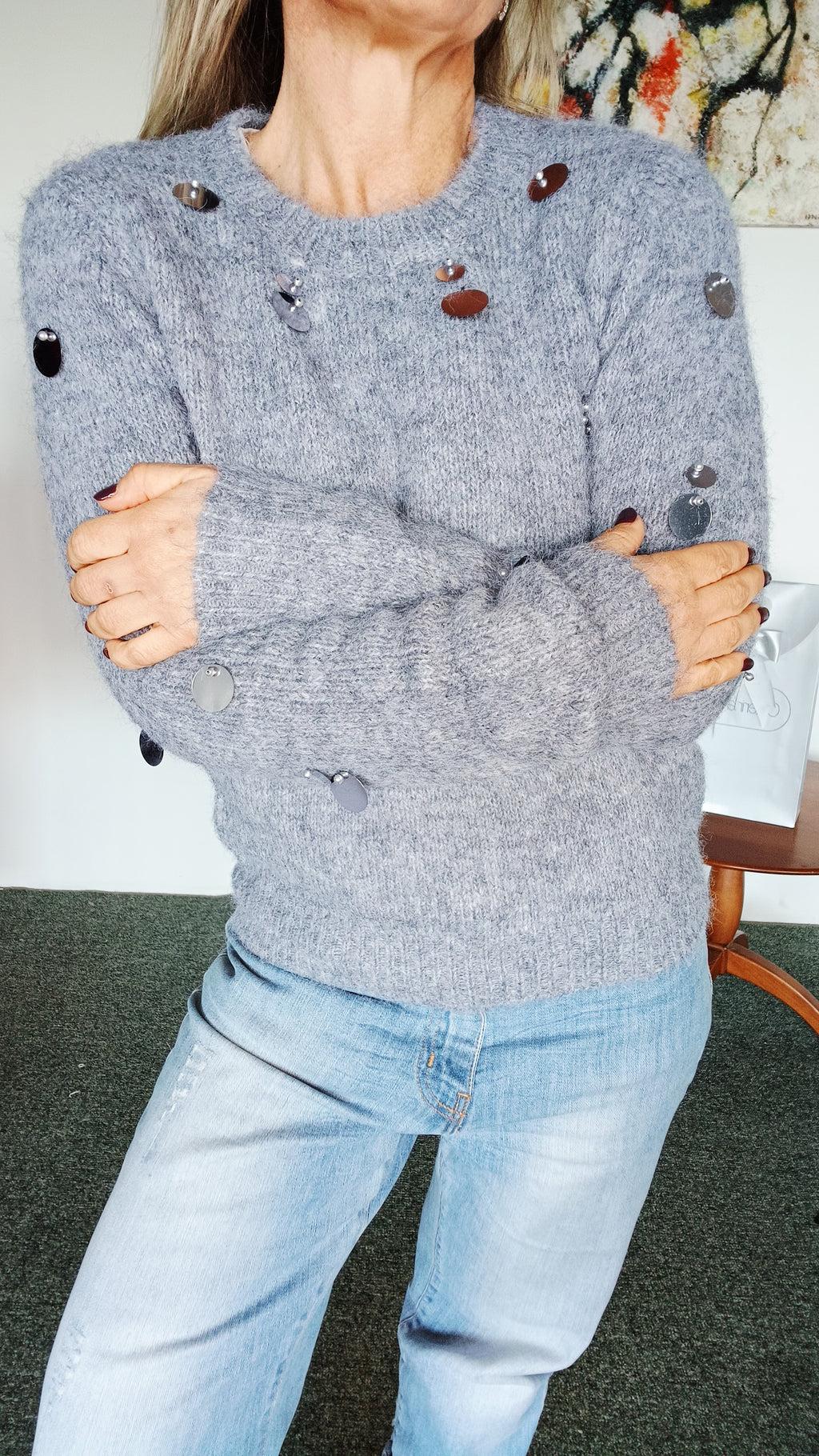 MAGLIA CON PAILLETTES GRANDI