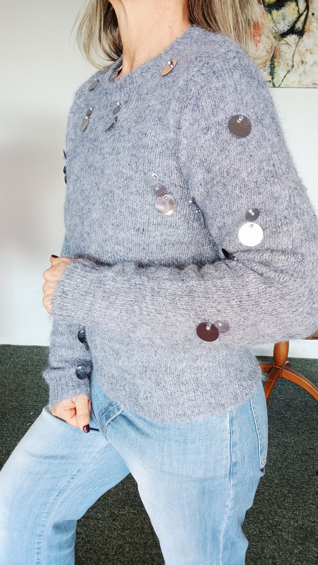 MAGLIA CON PAILLETTES GRANDI