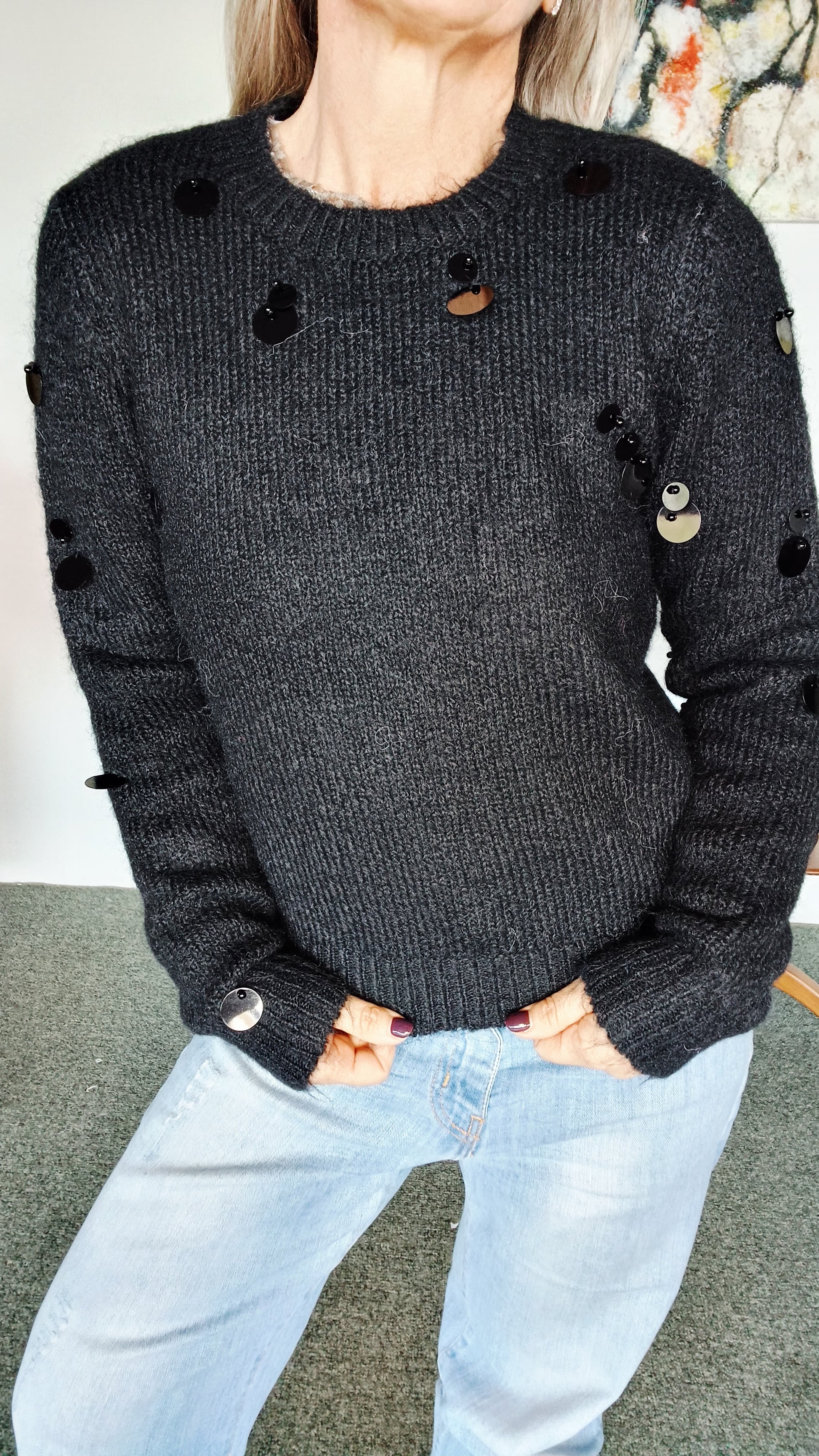 MAGLIA CON PAILLETTES GRANDI