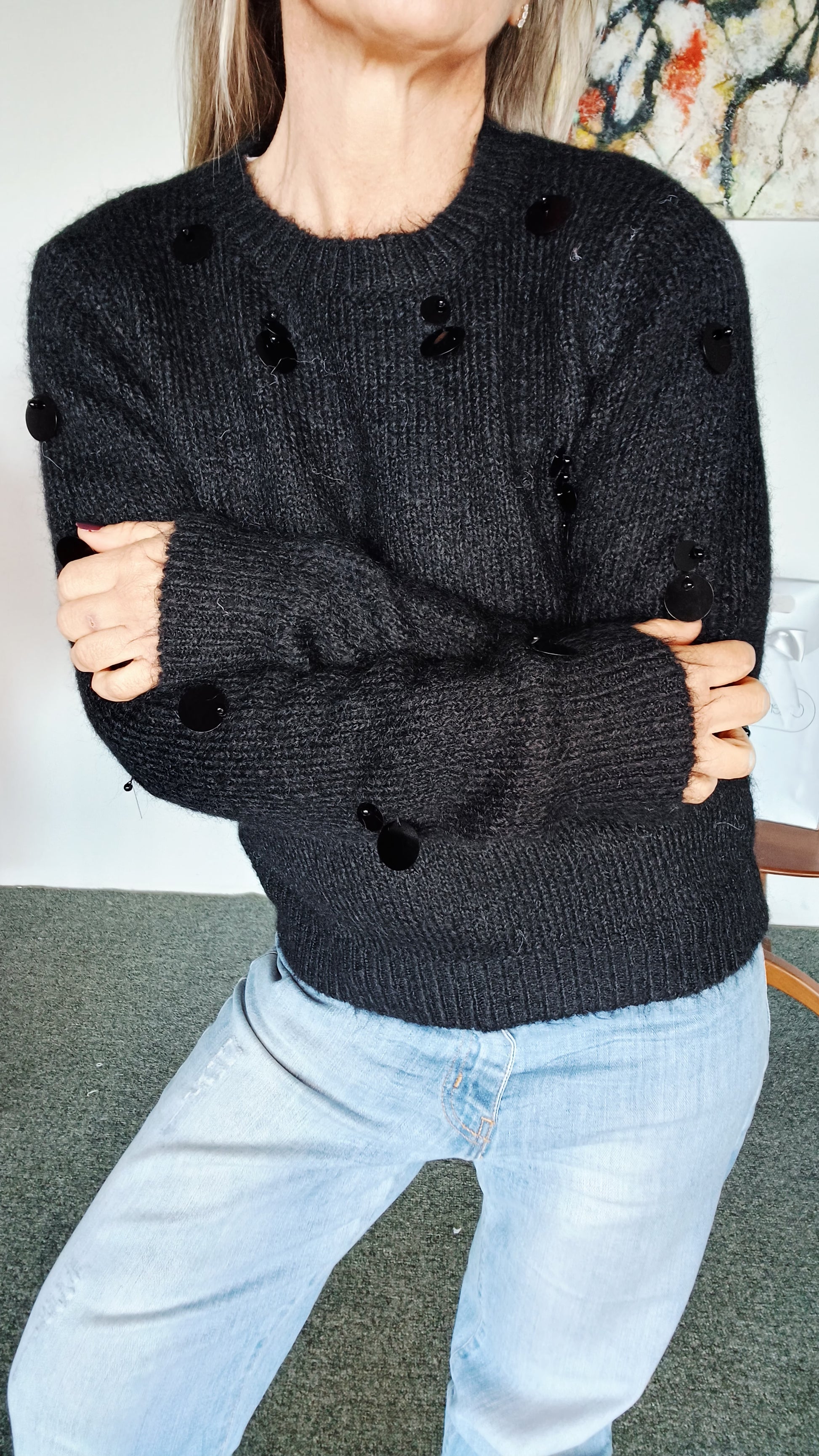 MAGLIA CON PAILLETTES GRANDI