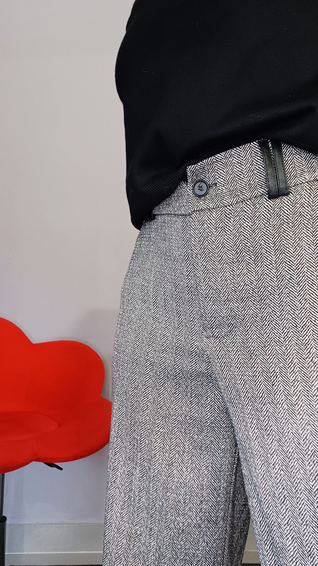 PANTALONE PALAZZO TESSUTO SPIGATO