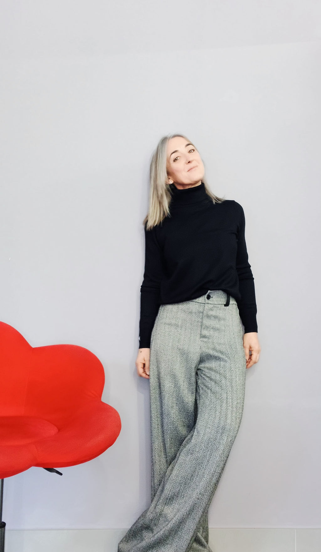 PANTALONE PALAZZO TESSUTO SPIGATO