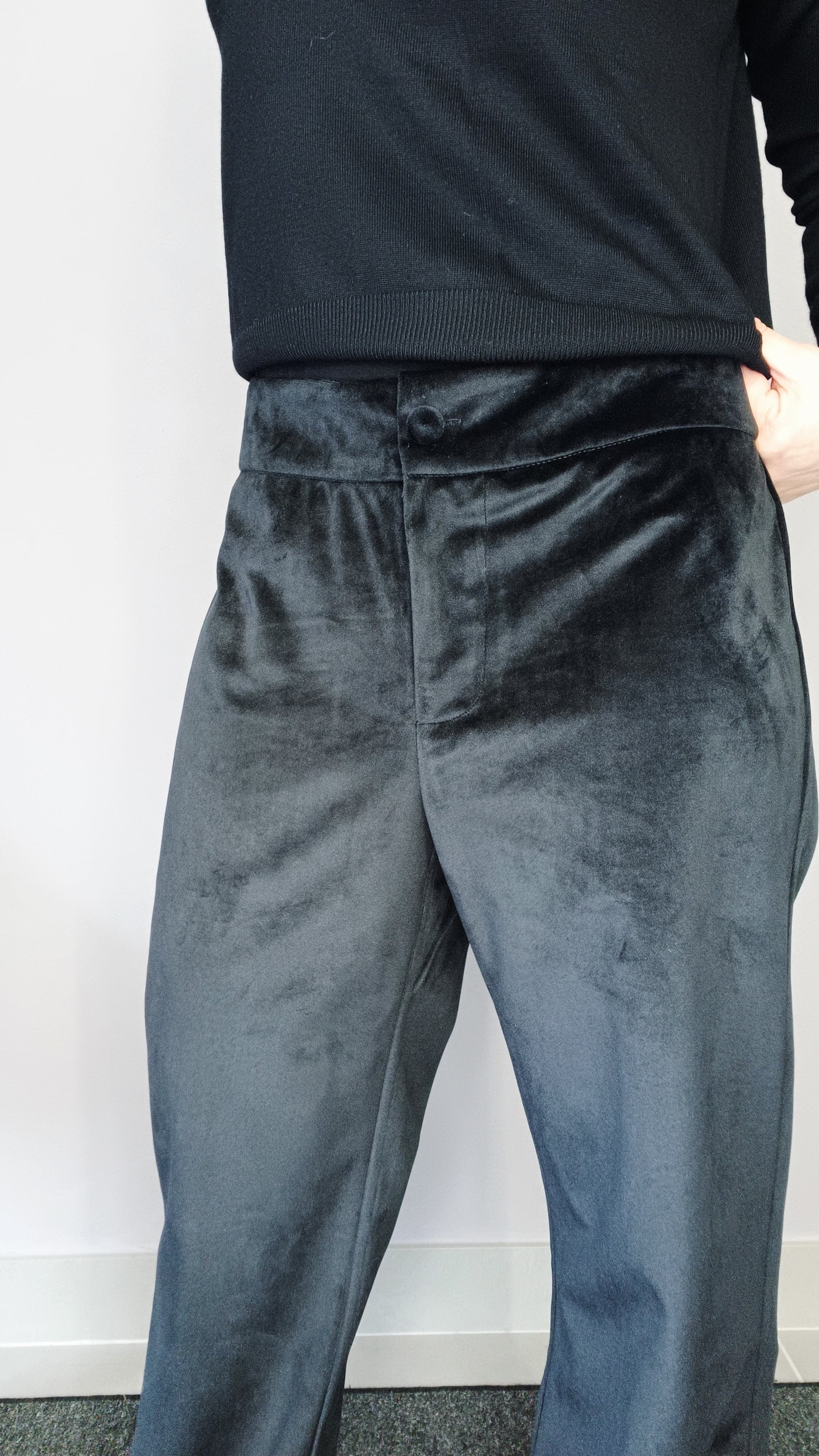 PANTALONE VELLUTO LISCIO