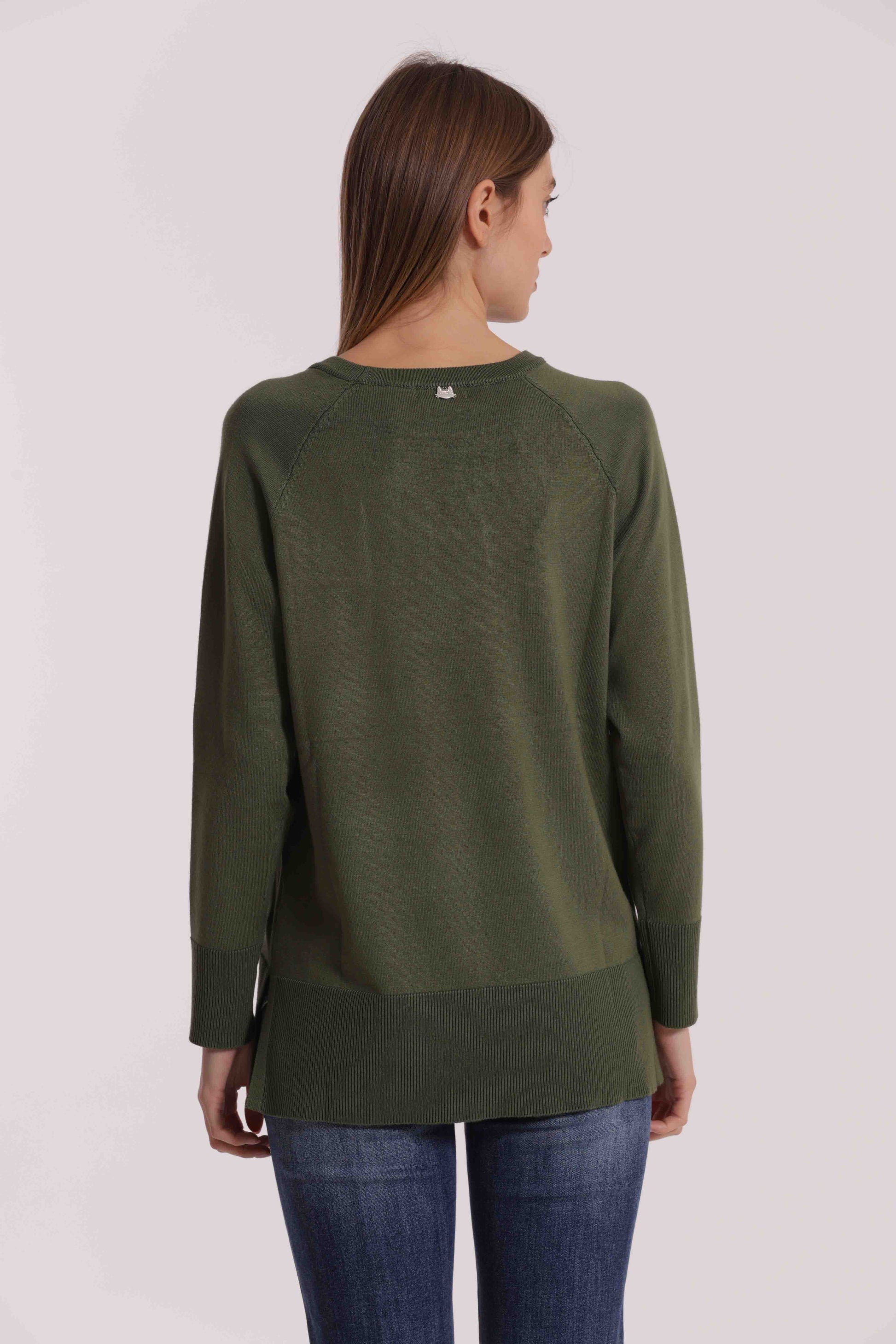 MAGLIA OVER SPACCHI LATERALI