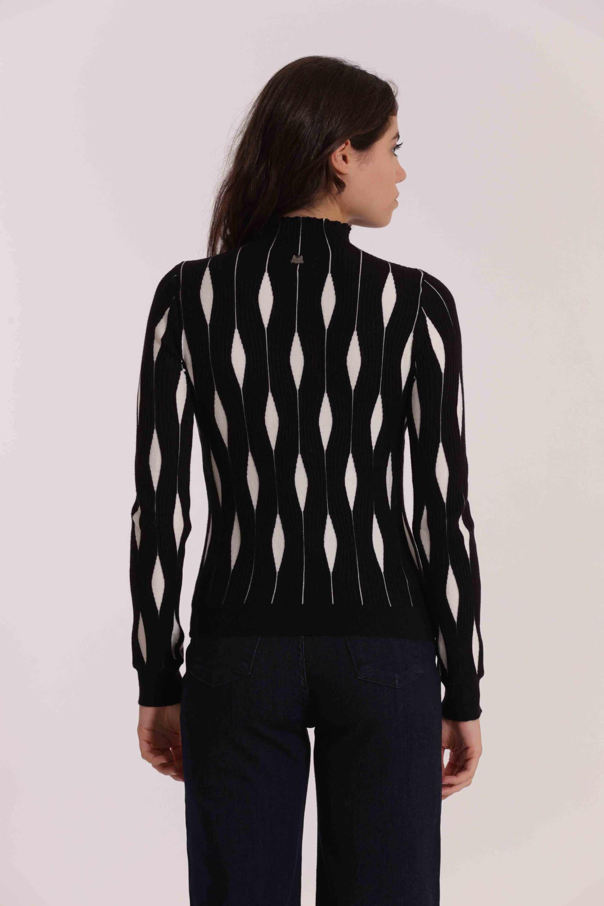 MAGLIA BICOLOR FANTASIA ROMBI