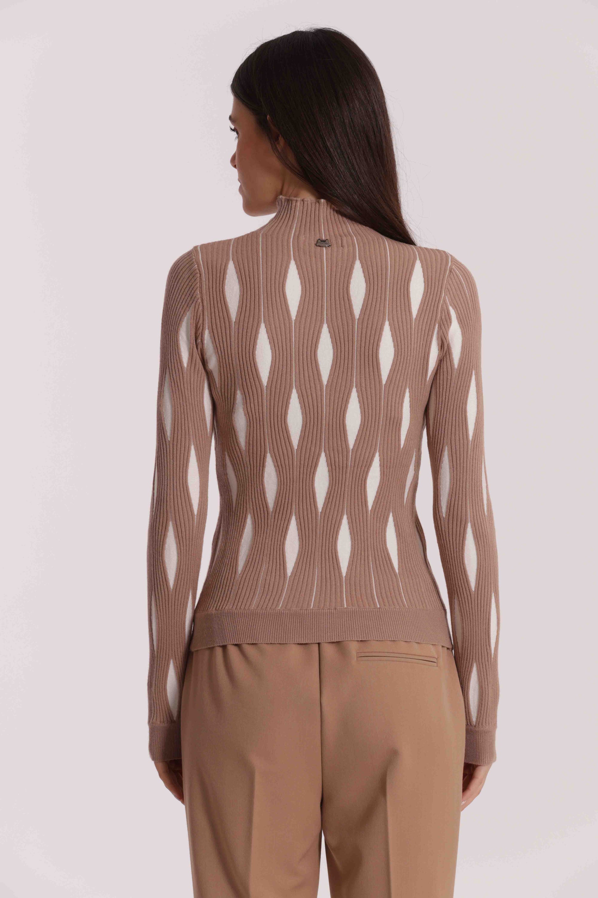 MAGLIA BICOLOR FANTASIA ROMBI