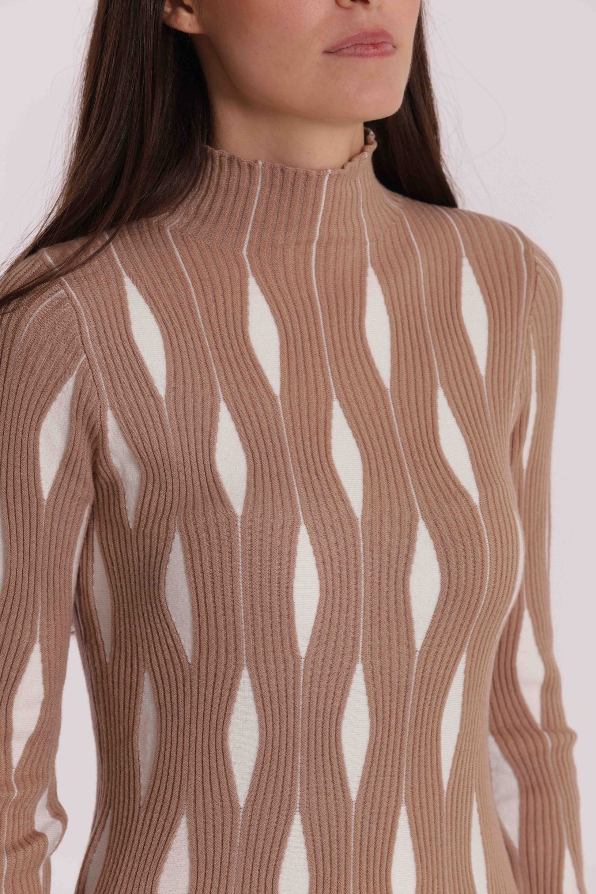 MAGLIA BICOLOR FANTASIA ROMBI