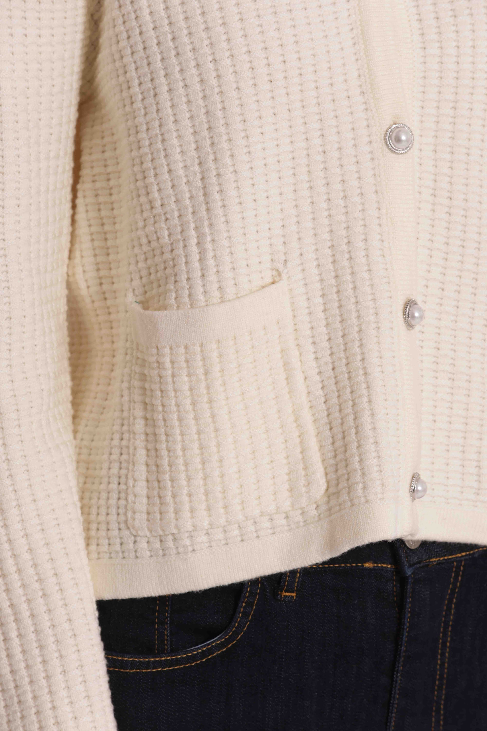 MAGLIA CARDIGAN NIDO D'APE