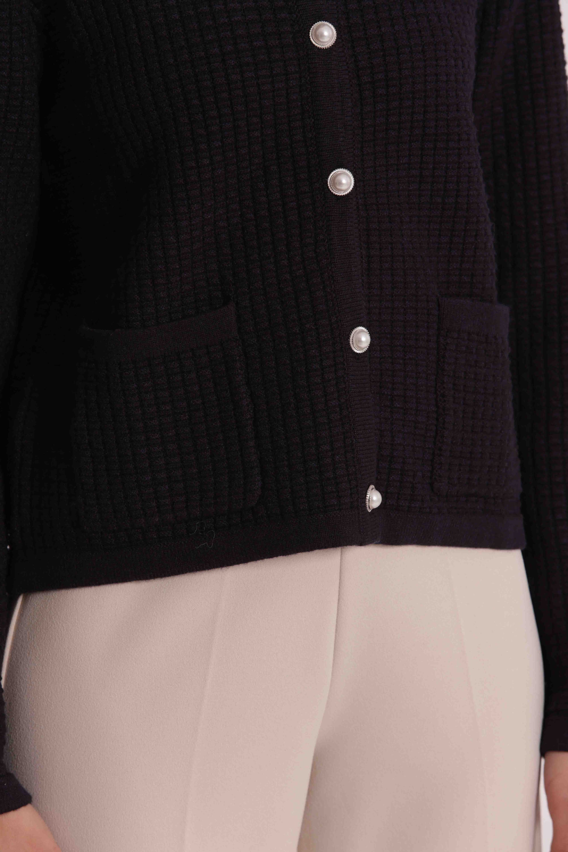 MAGLIA CARDIGAN NIDO D'APE