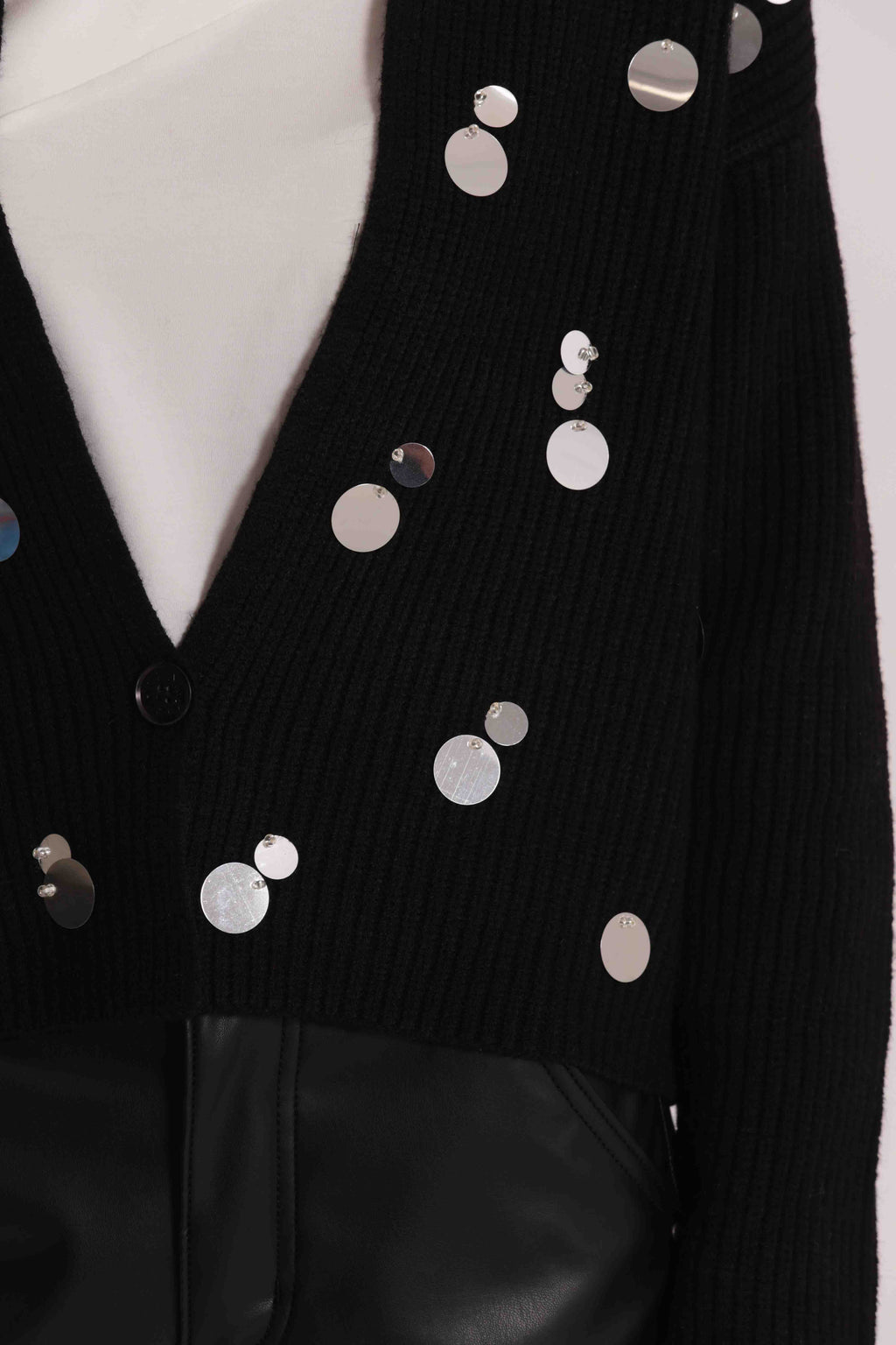 MAGLIA CARDIGAN CON PAILLETTES GRANDI