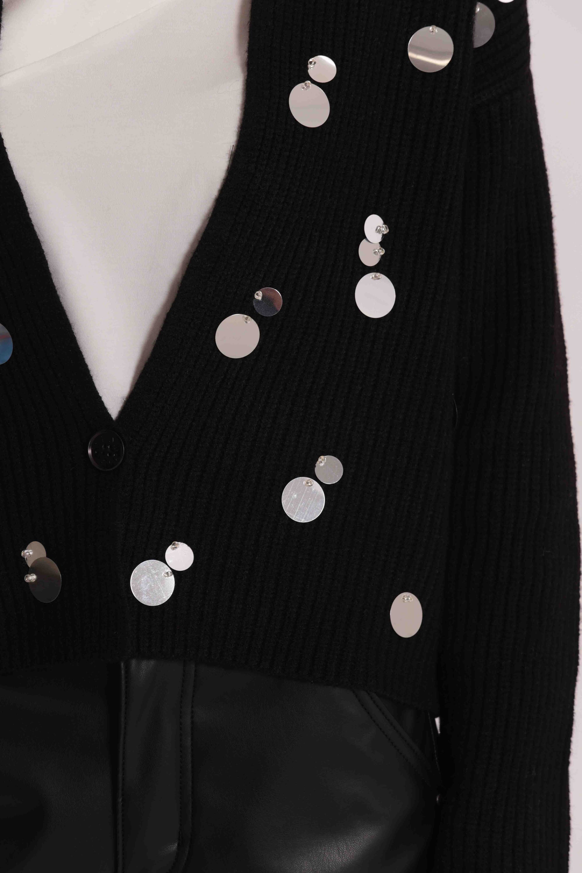 MAGLIA CARDIGAN CON PAILLETTES GRANDI