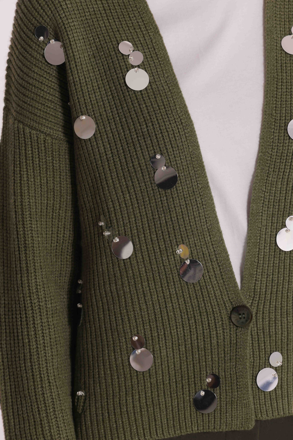 MAGLIA CARDIGAN CON PAILLETTES GRANDI