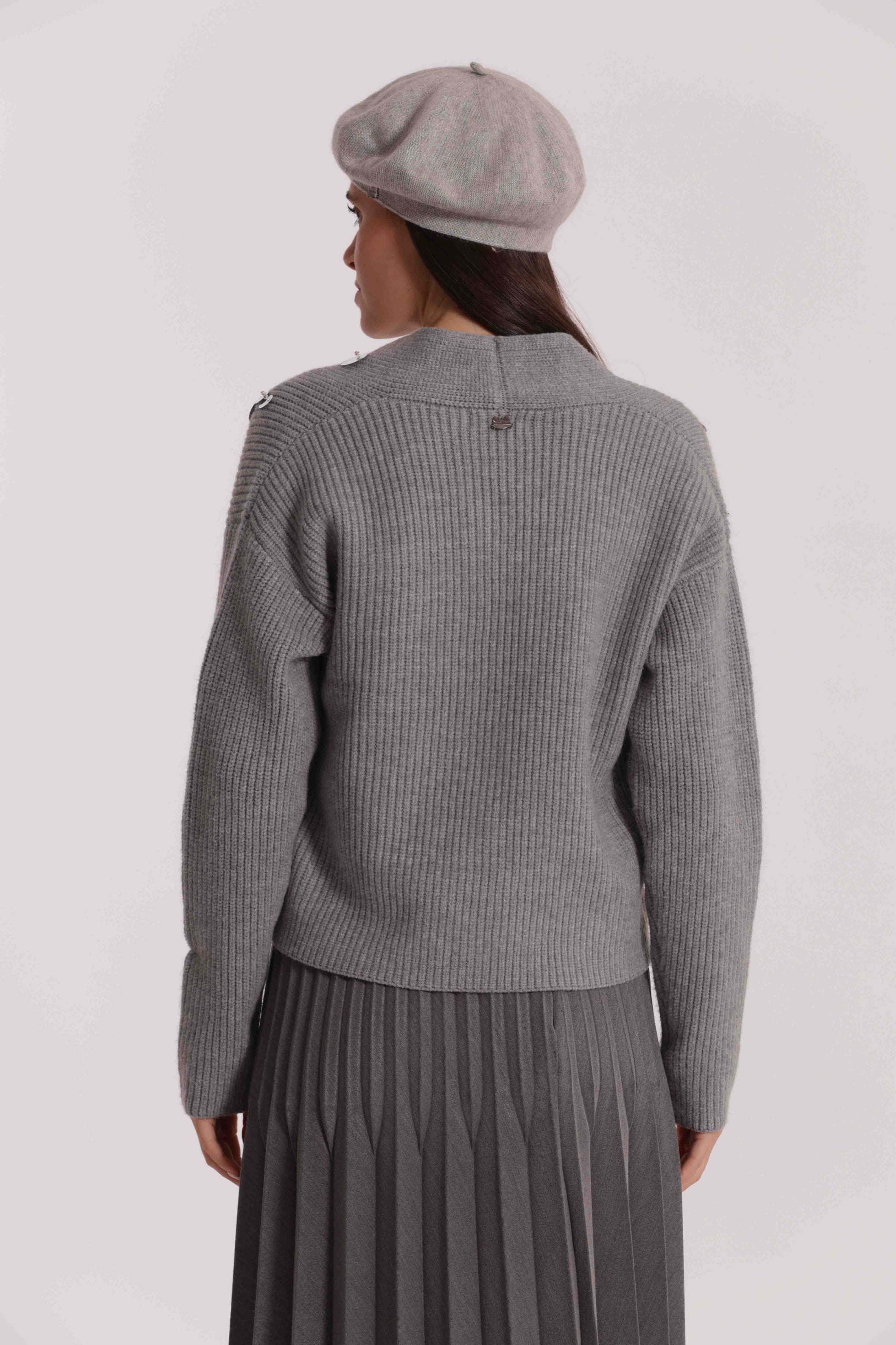 MAGLIA CARDIGAN CON PAILLETTES GRANDI