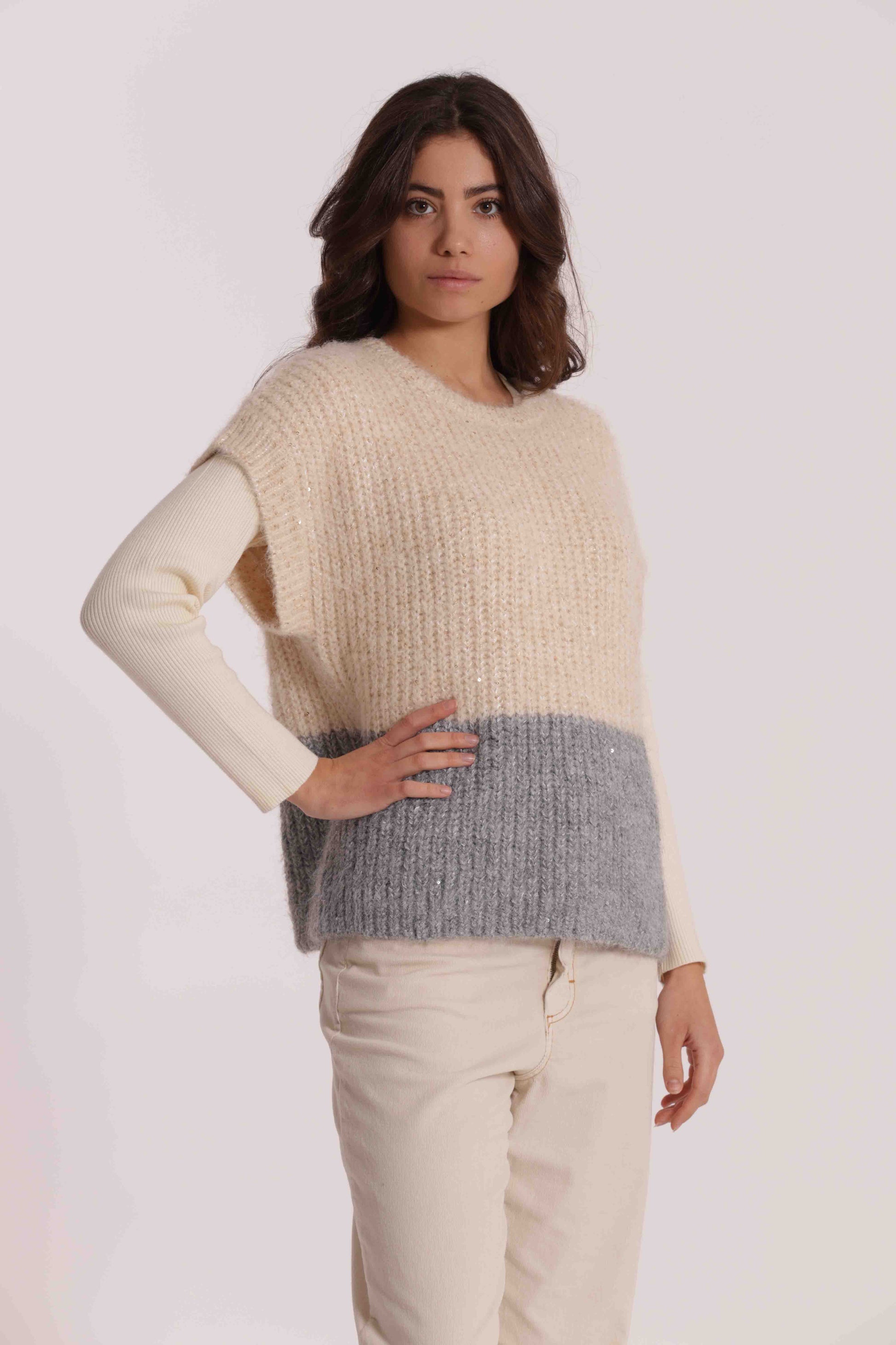 MAGLIA OVER MANICHE CORTE