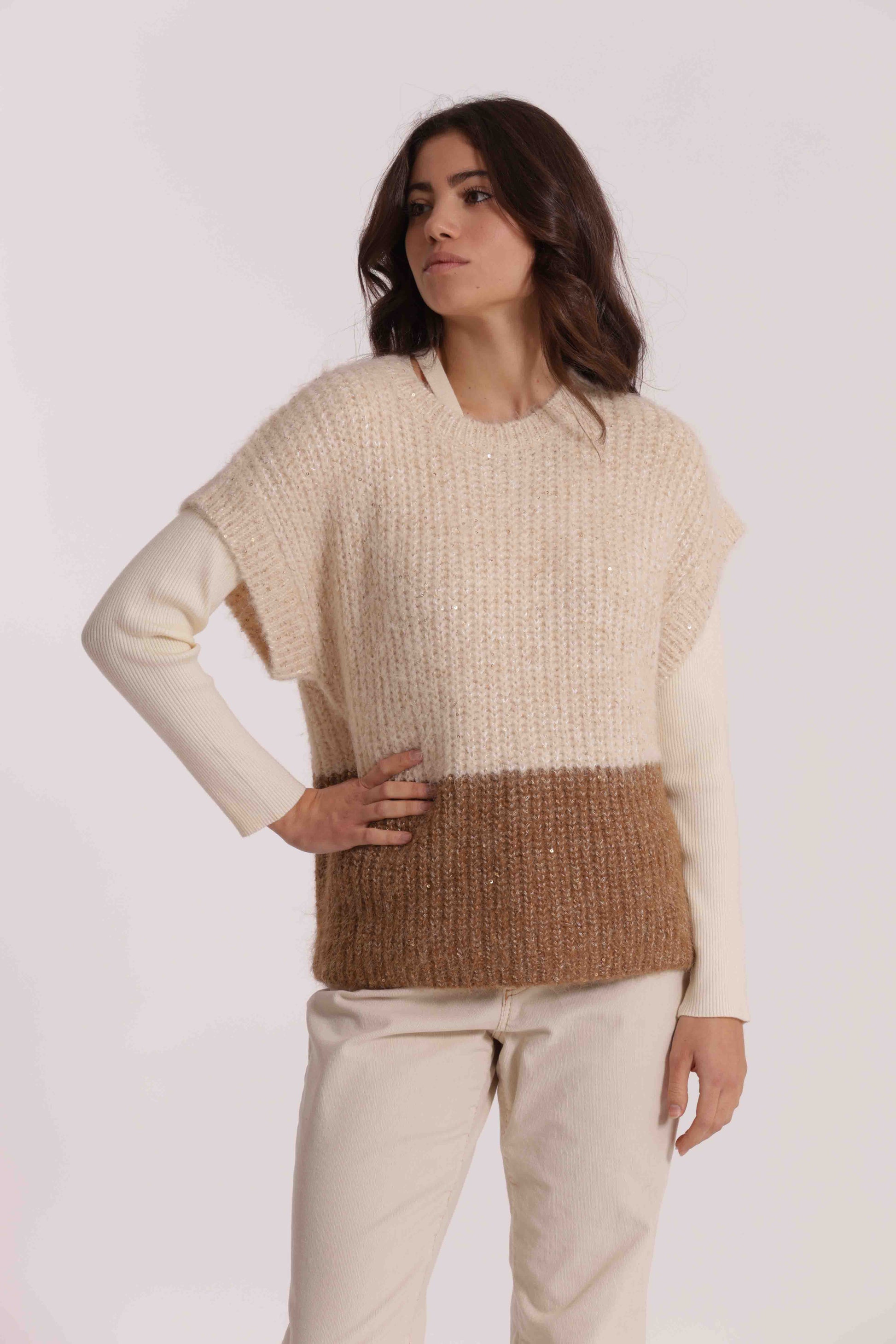 MAGLIA OVER MANICHE CORTE