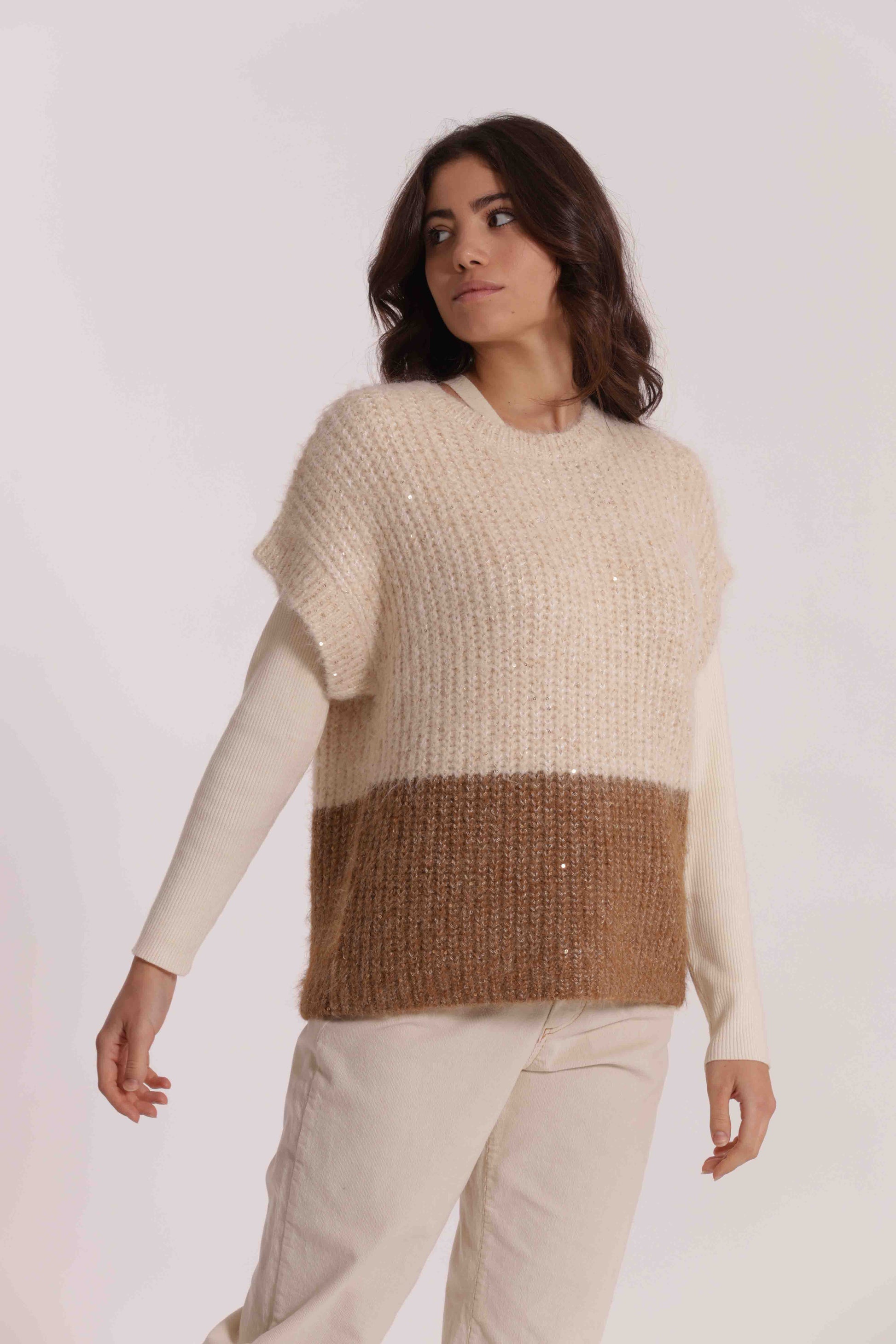 MAGLIA OVER MANICHE CORTE