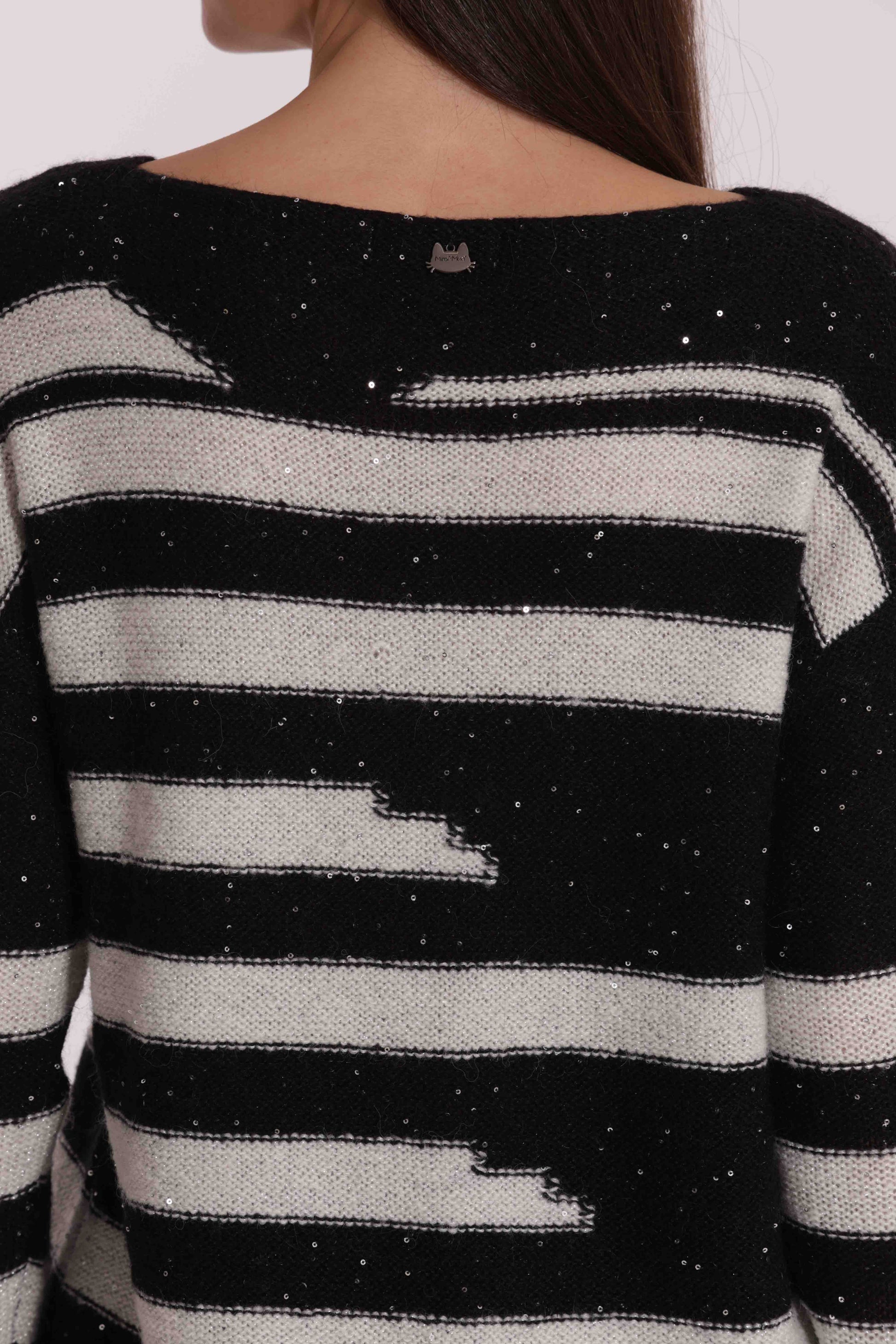 MAGLIA A RIGHE E PAILLETTES