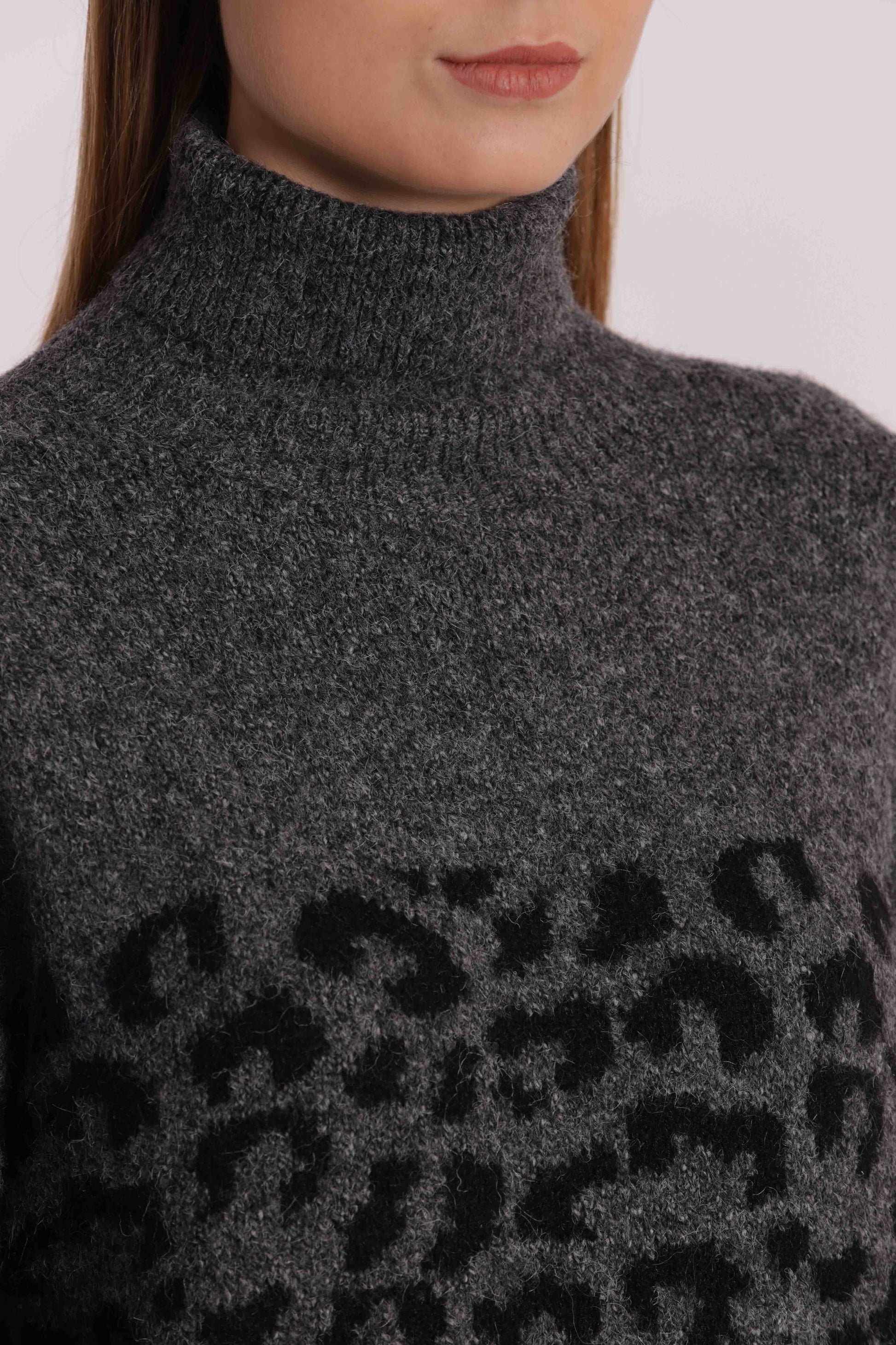MAGLIA ANIMALIER BICOLOR