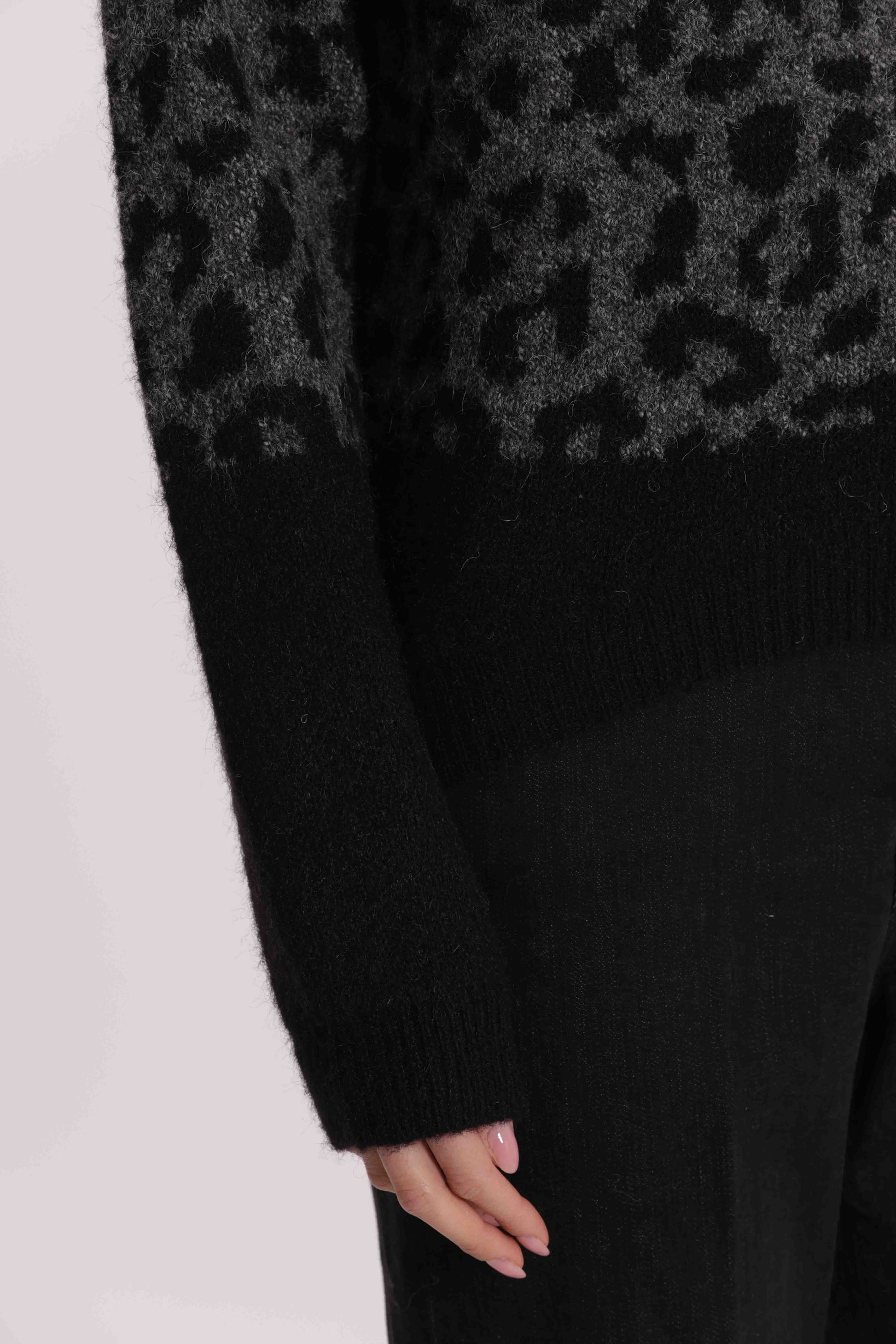 MAGLIA ANIMALIER BICOLOR