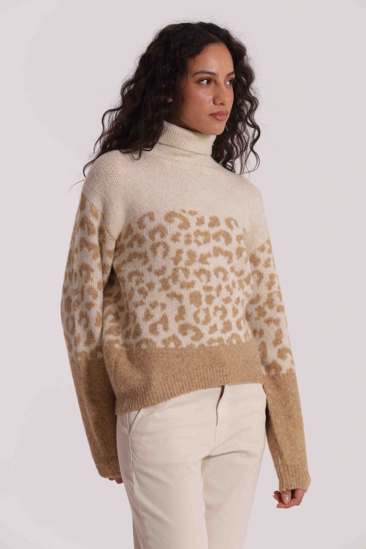 MAGLIA ANIMALIER BICOLOR