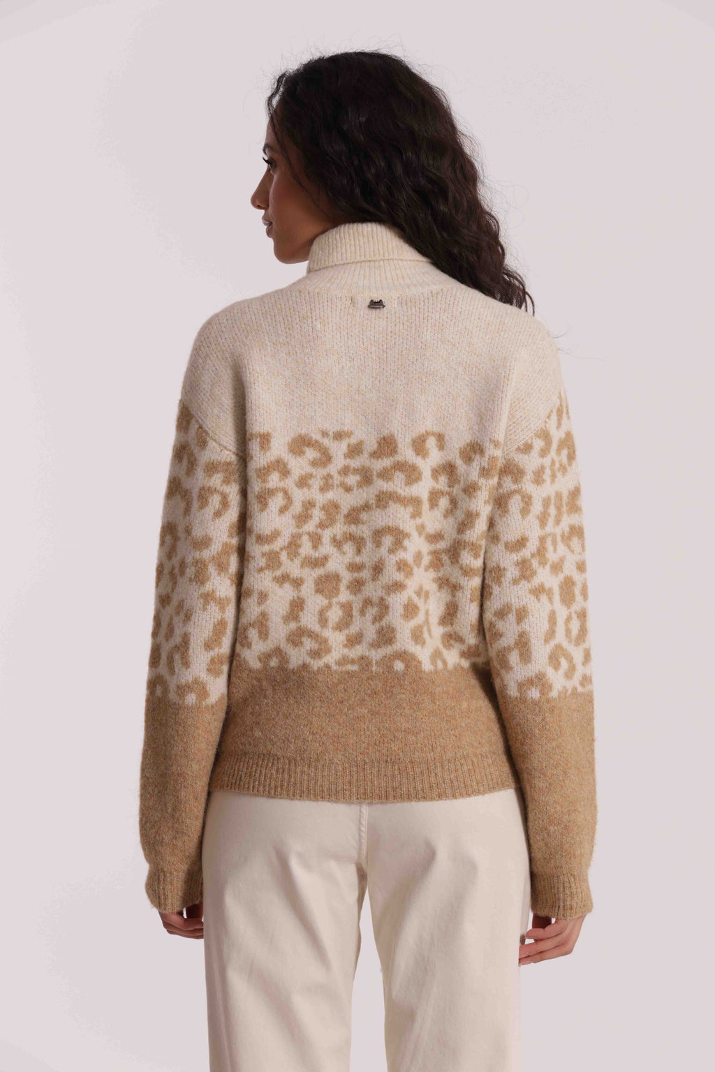 MAGLIA ANIMALIER BICOLOR