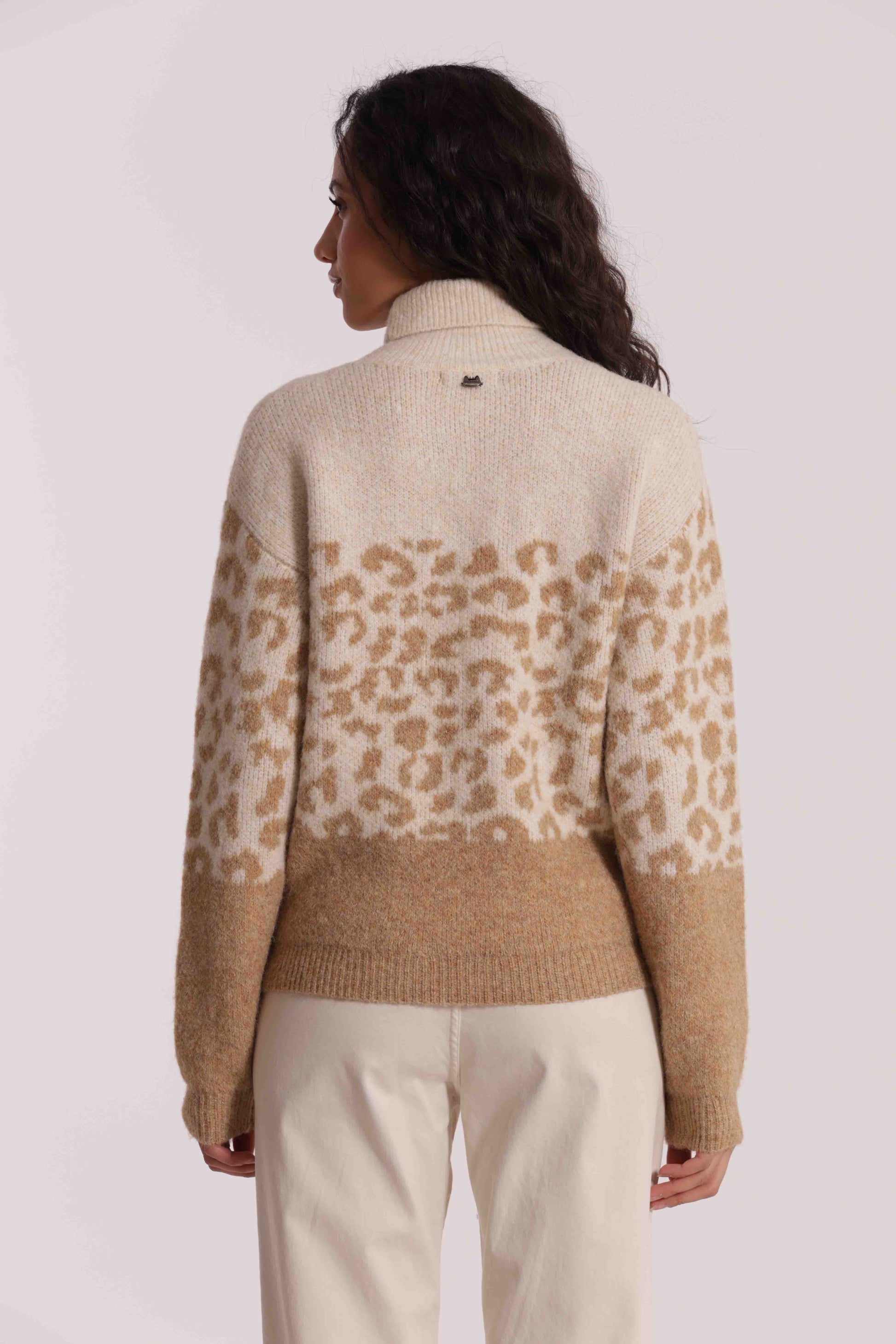 MAGLIA ANIMALIER BICOLOR