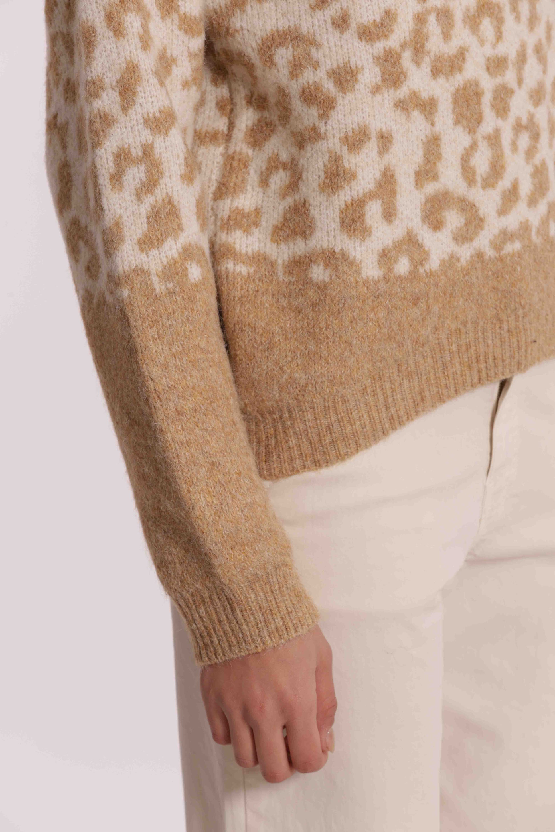 MAGLIA ANIMALIER BICOLOR