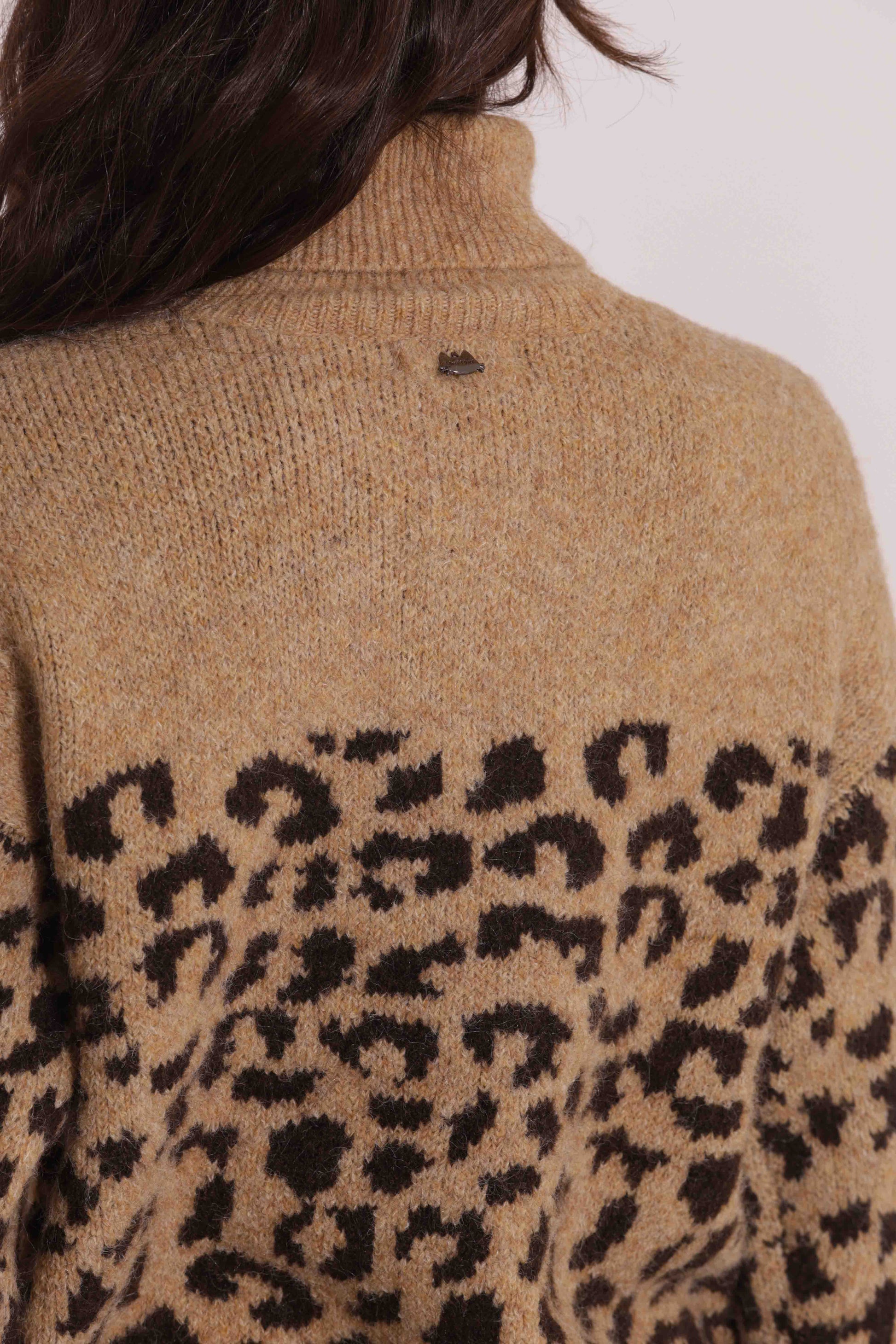 MAGLIA ANIMALIER BICOLOR