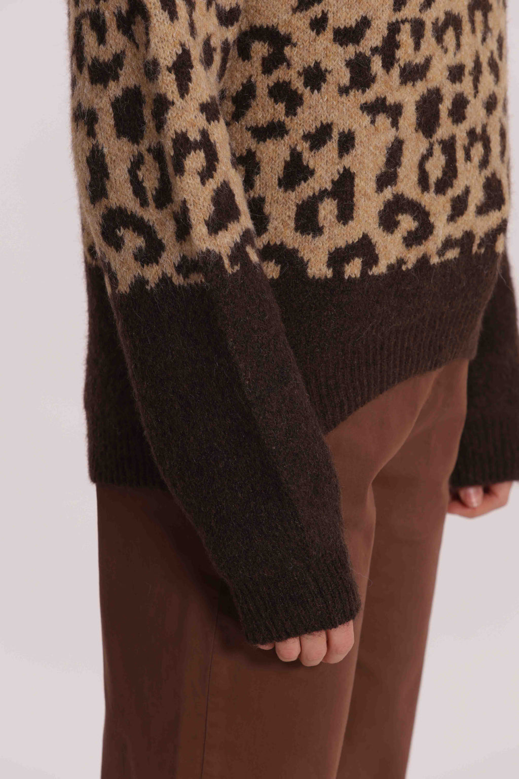MAGLIA ANIMALIER BICOLOR