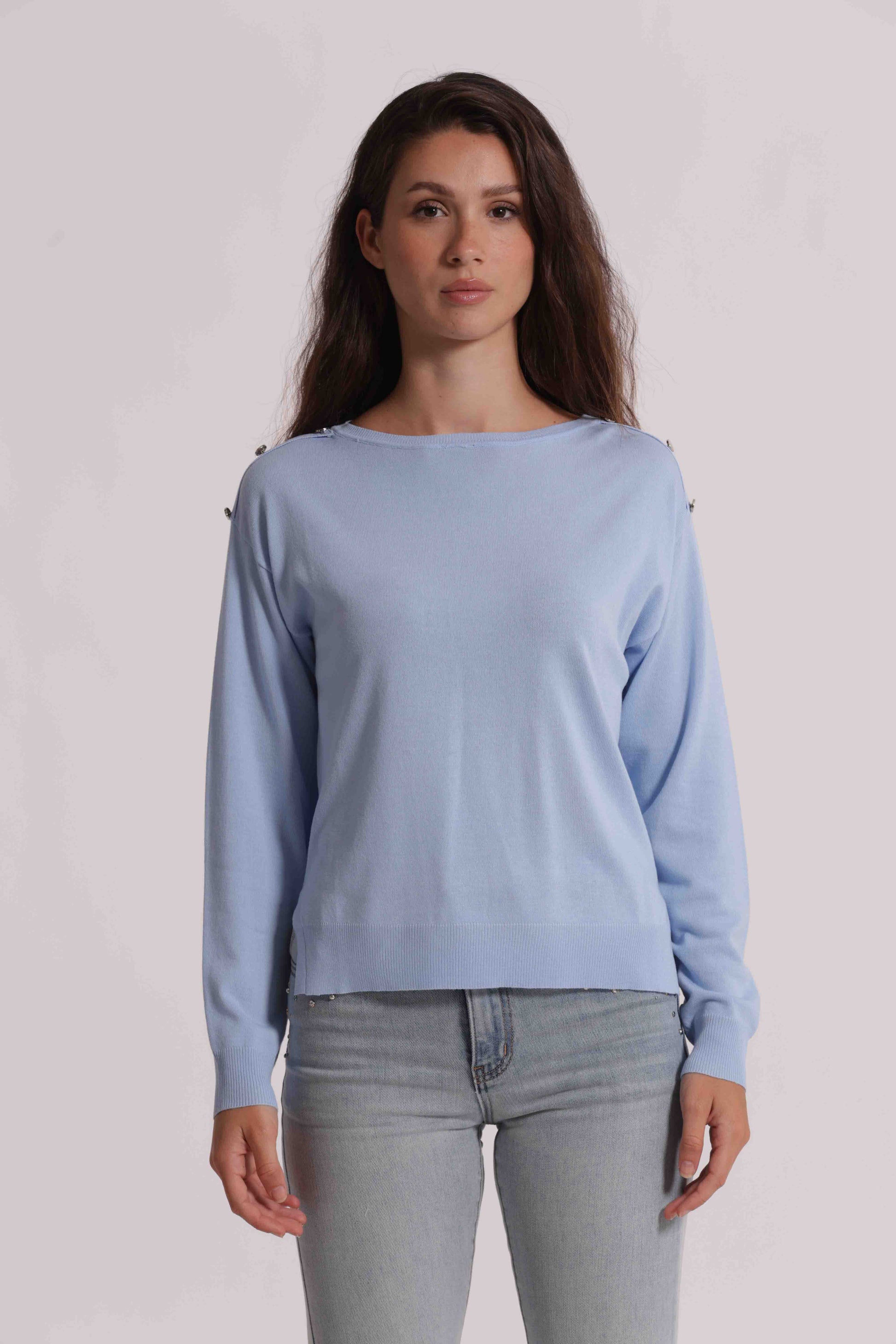 MAGLIA CON BOTTONI SPALLA