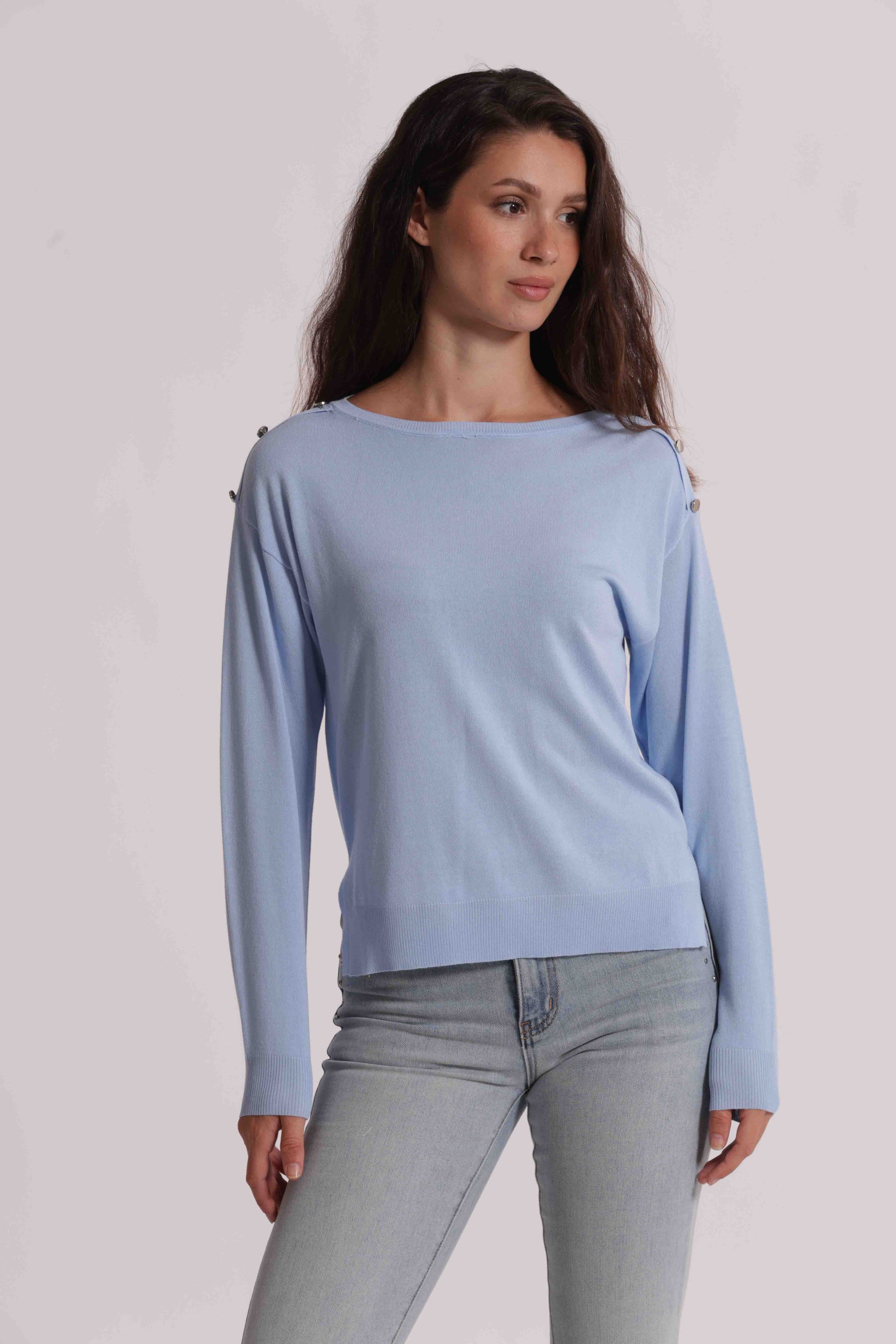 MAGLIA CON BOTTONI SPALLA