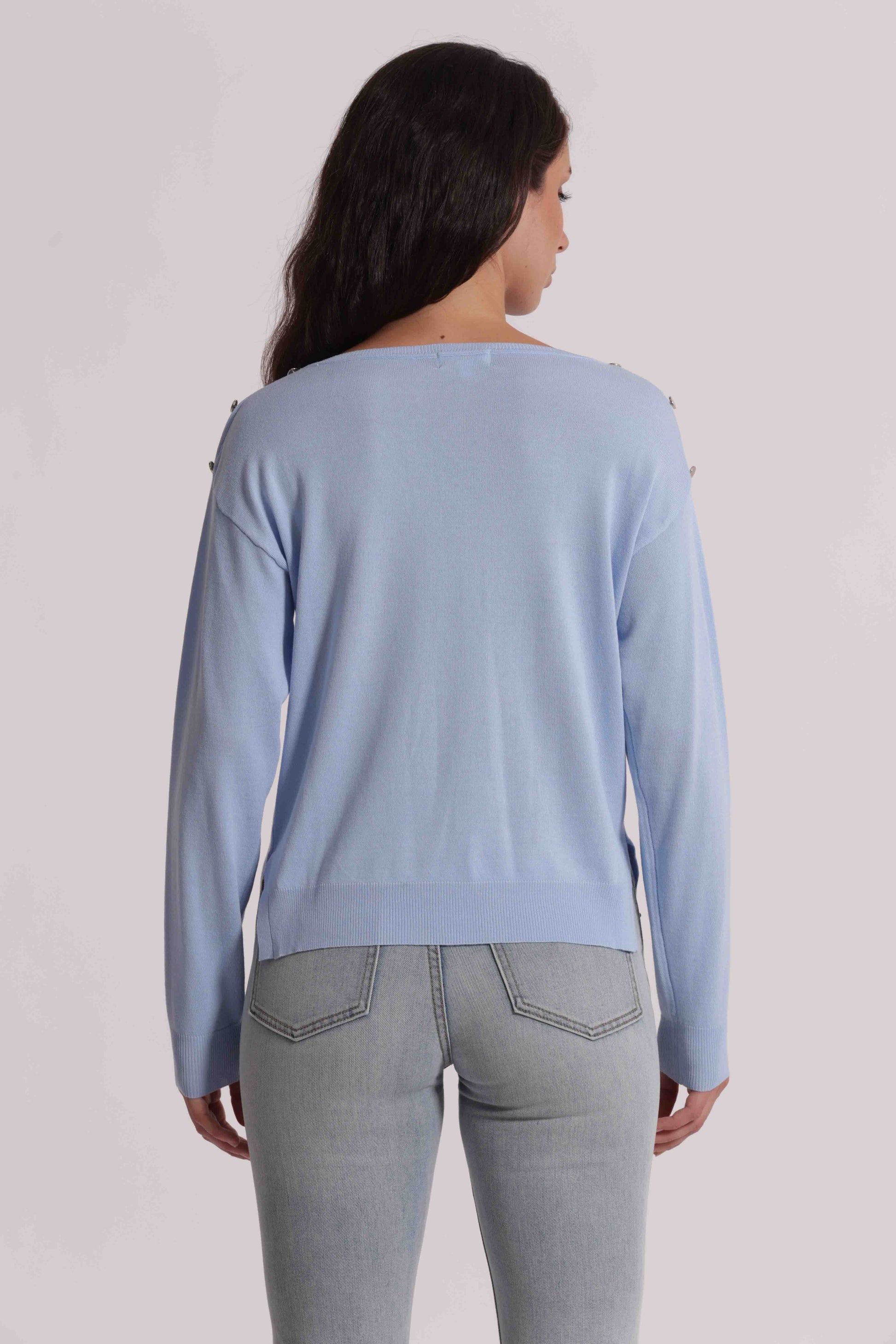 MAGLIA CON BOTTONI SPALLA