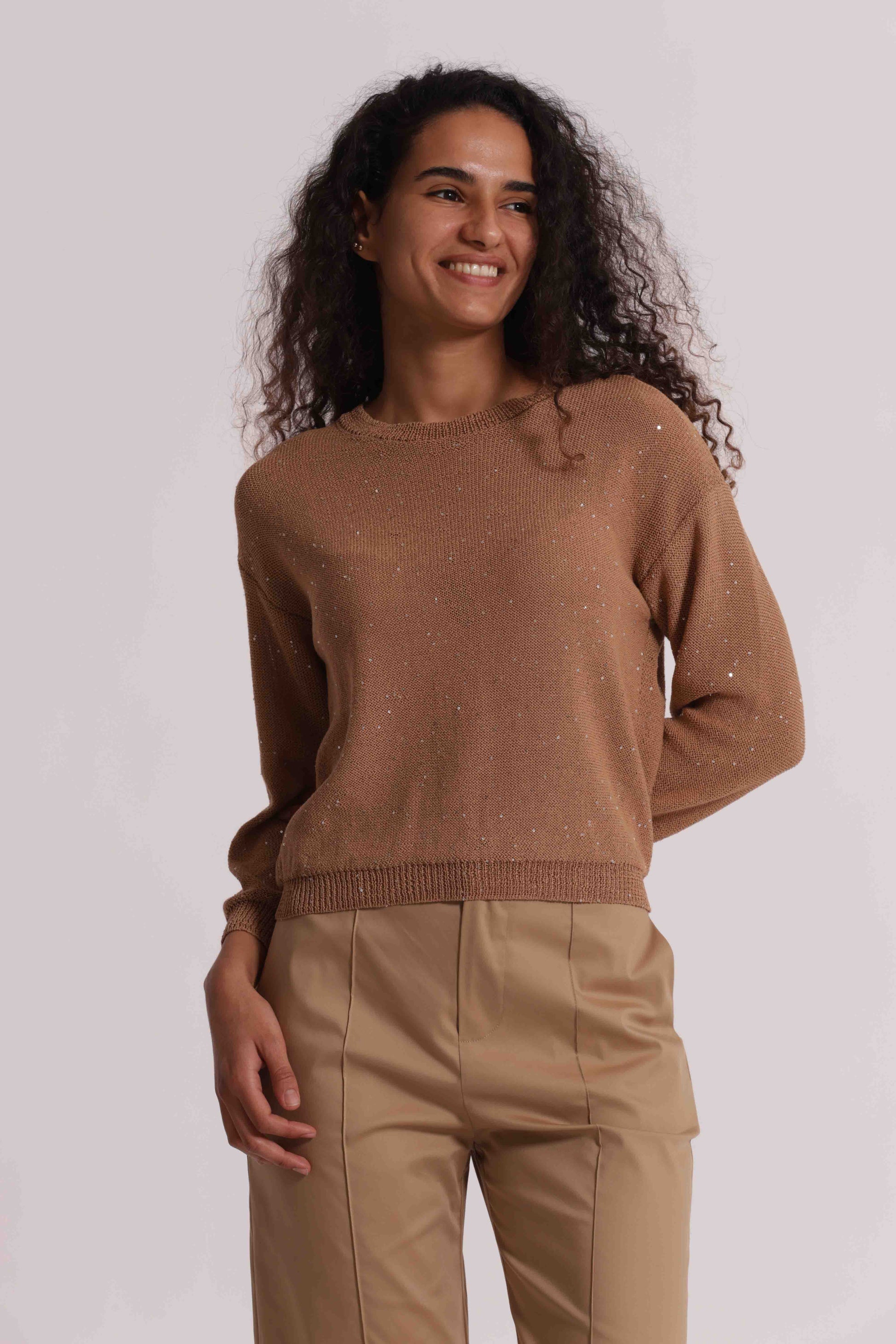 MAGLIA CON MICRO PAILLETTES