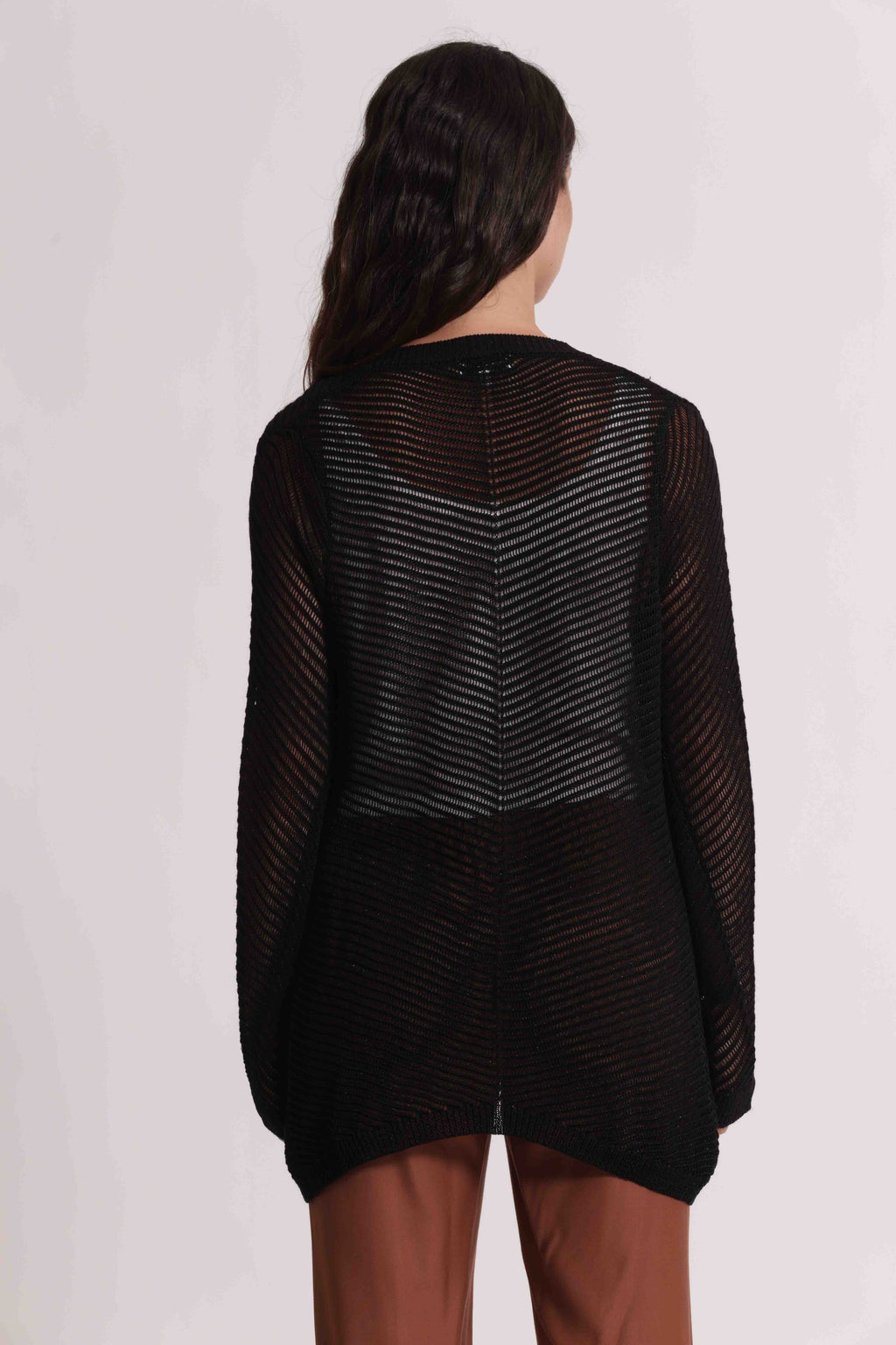 CARDIGAN TRAFORATO LUREX