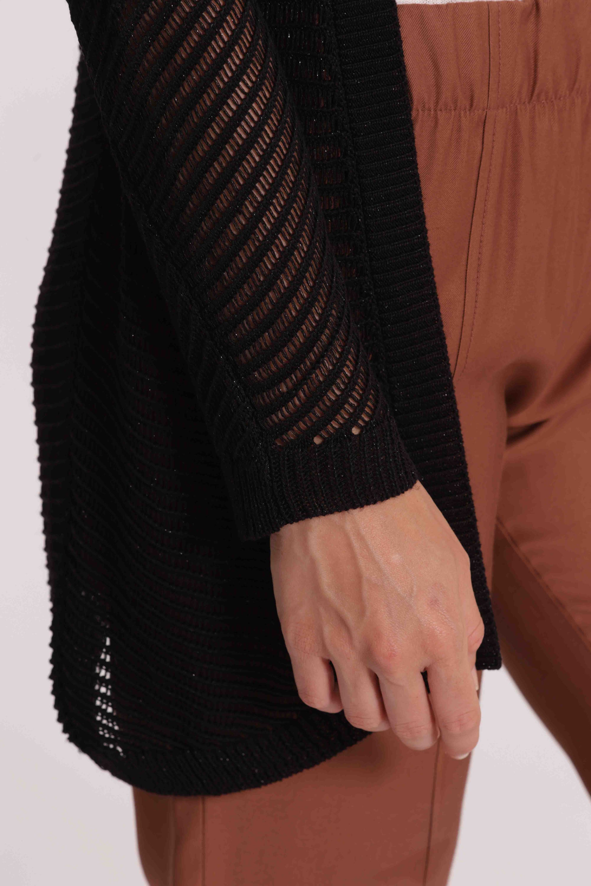 CARDIGAN TRAFORATO LUREX