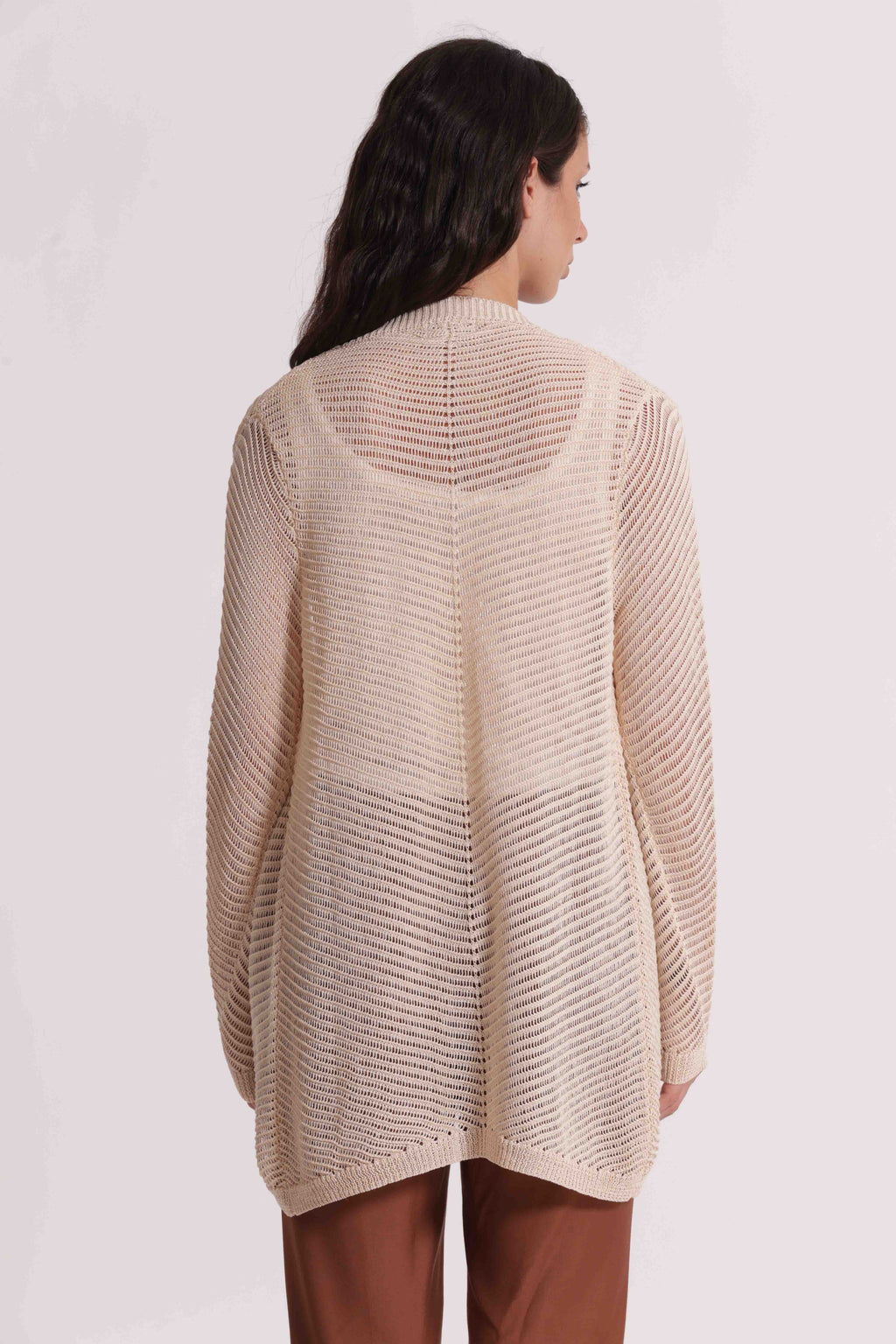 CARDIGAN TRAFORATO LUREX