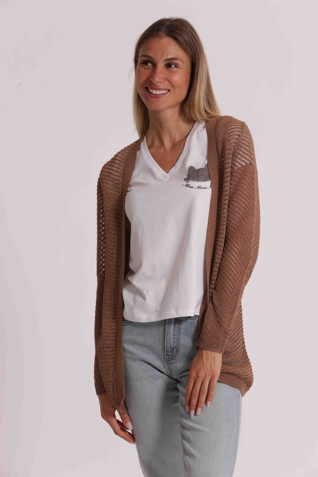CARDIGAN TRAFORATO LUREX