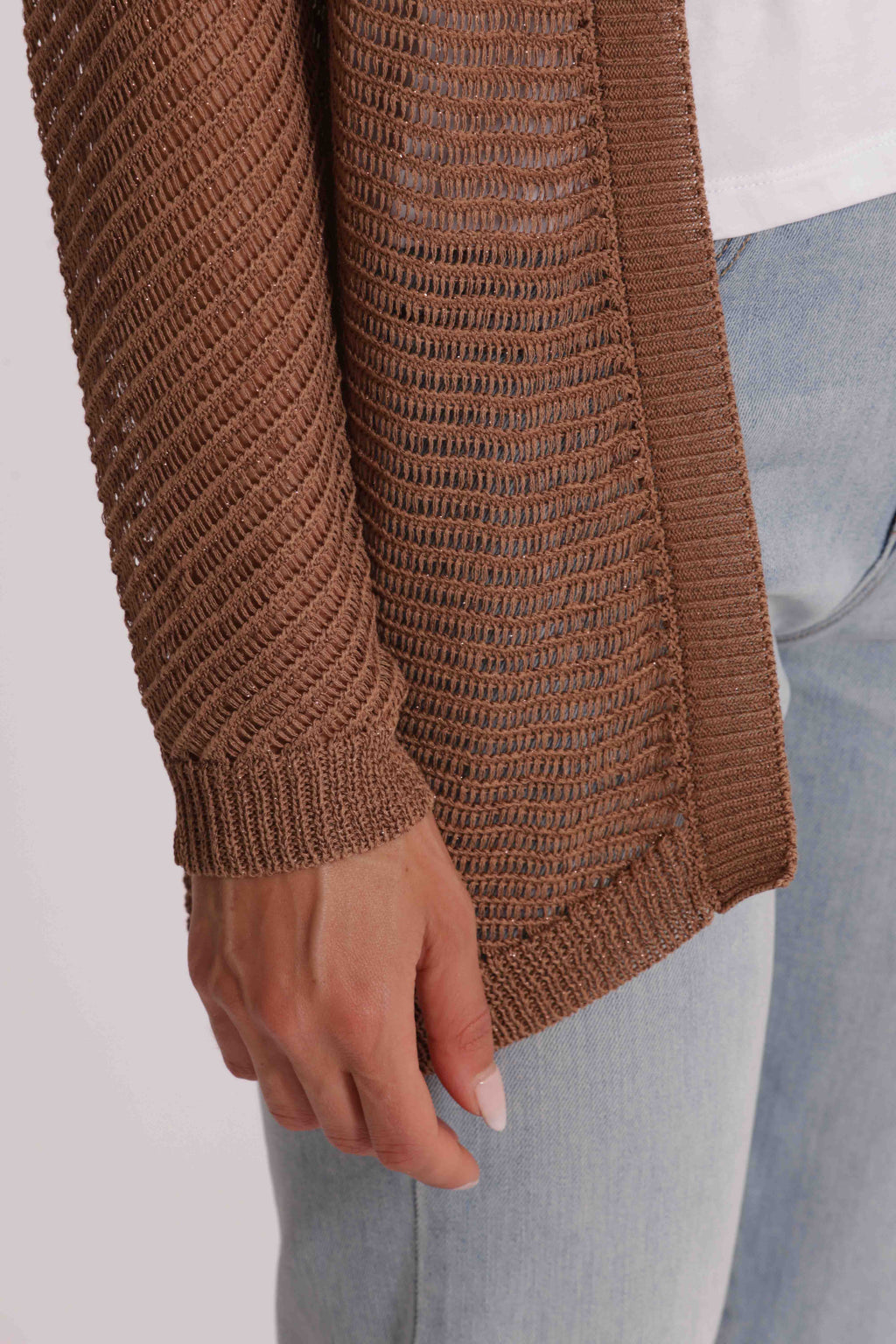 CARDIGAN TRAFORATO LUREX