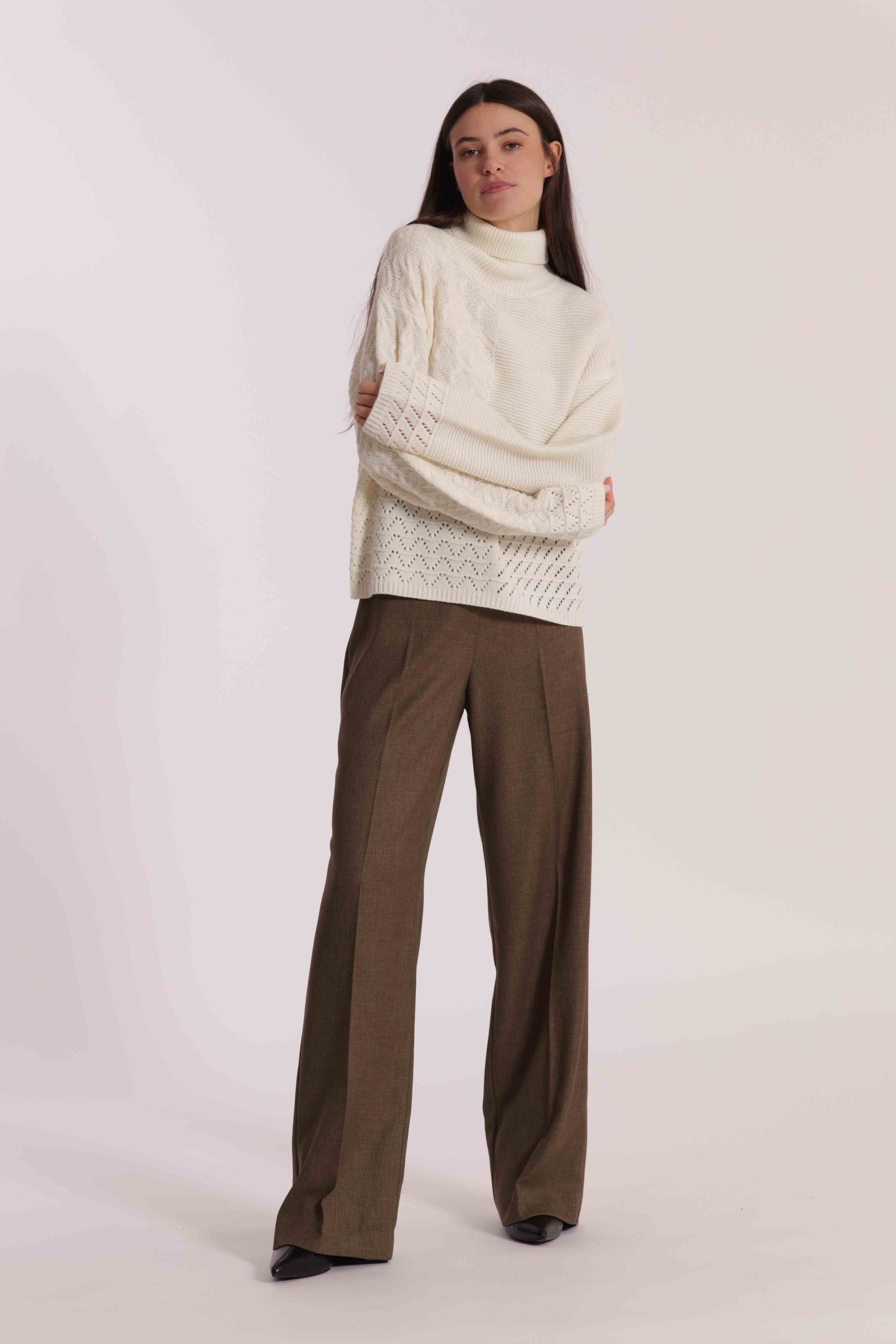 PANTALONE PALAZZO TESSUTO FIAMMATO