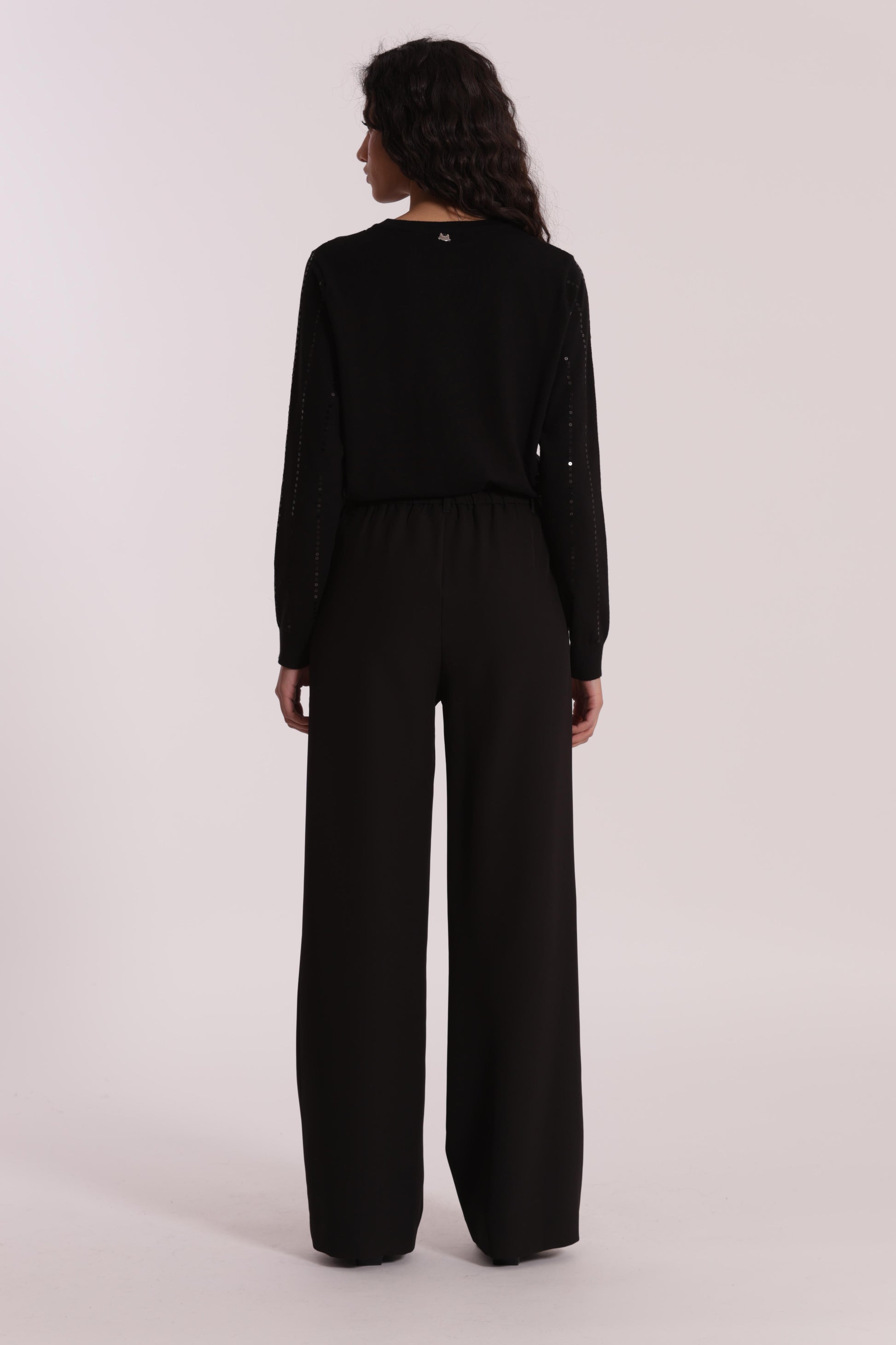 PANTALONE PALAZZO CON ELASTICO DIETRO