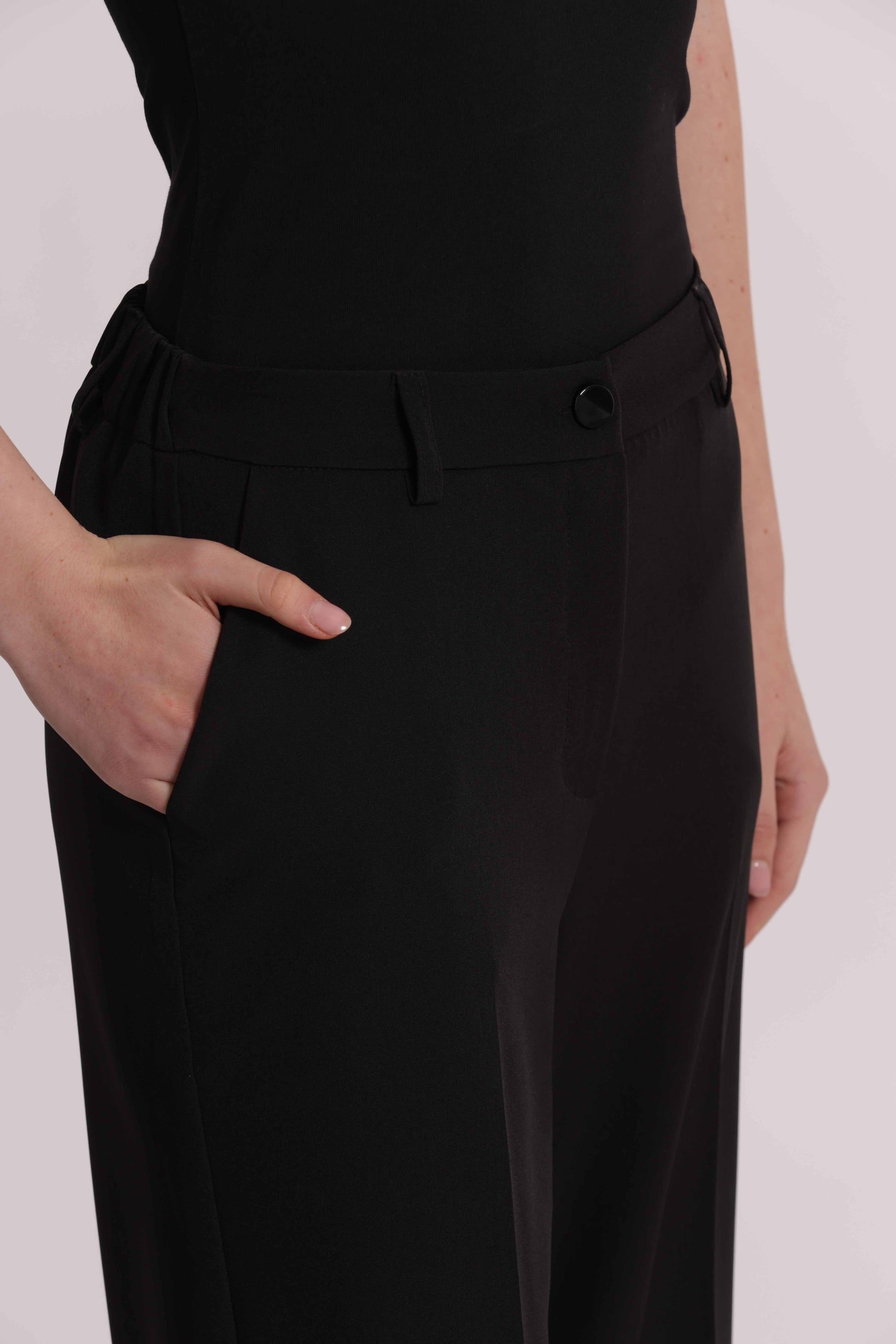PANTALONE PALAZZO CON ELASTICO DIETRO