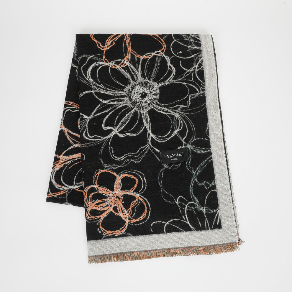 SCIARPA CON DISEGNO FIORI