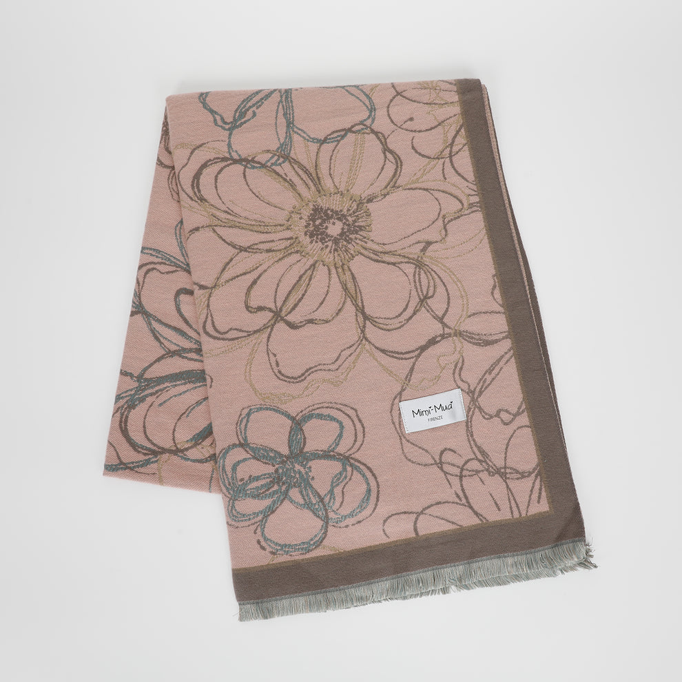 SCIARPA CON DISEGNO FIORI