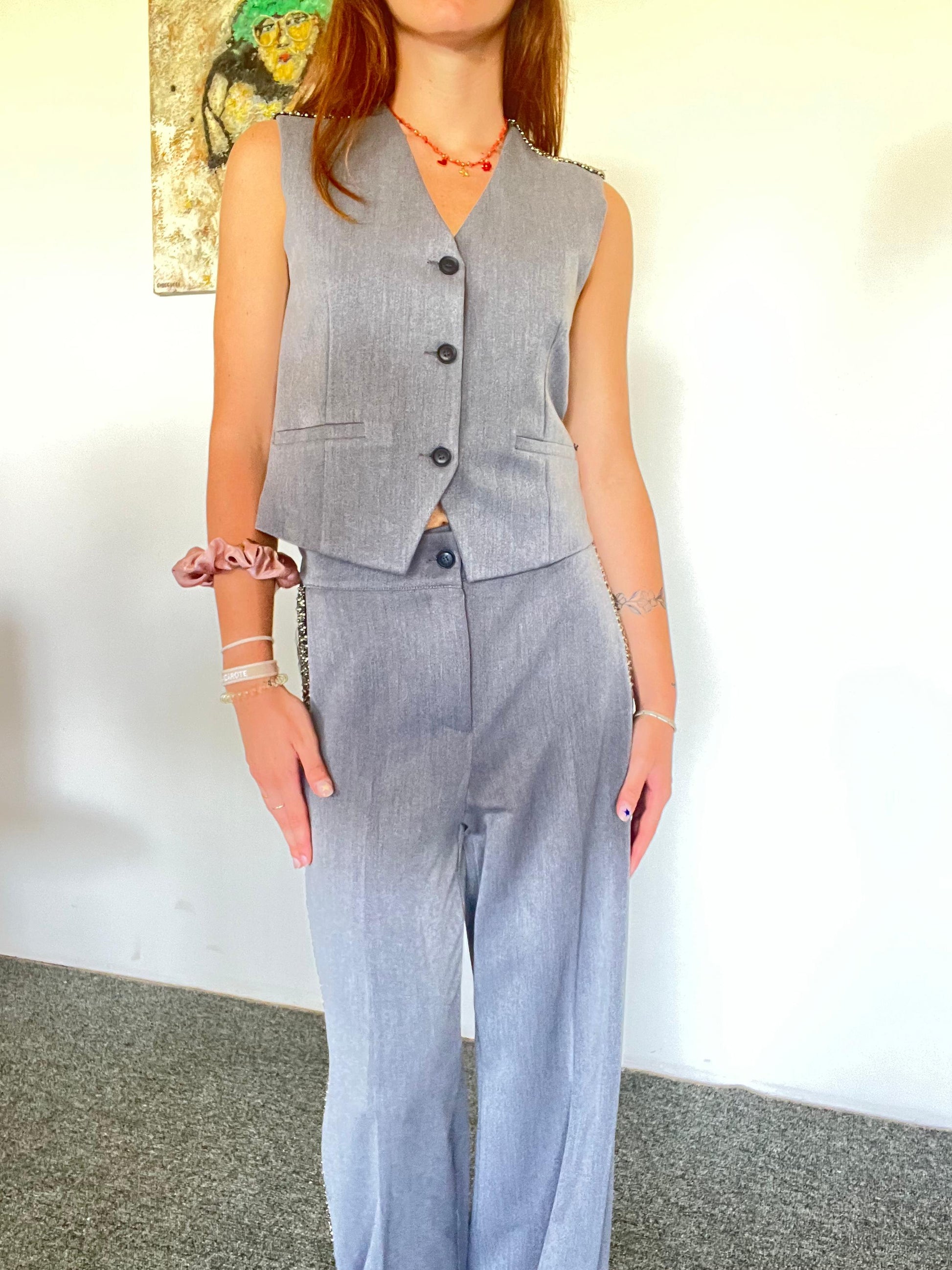 COMPLETO GILET E PANTALONE PALAZZO