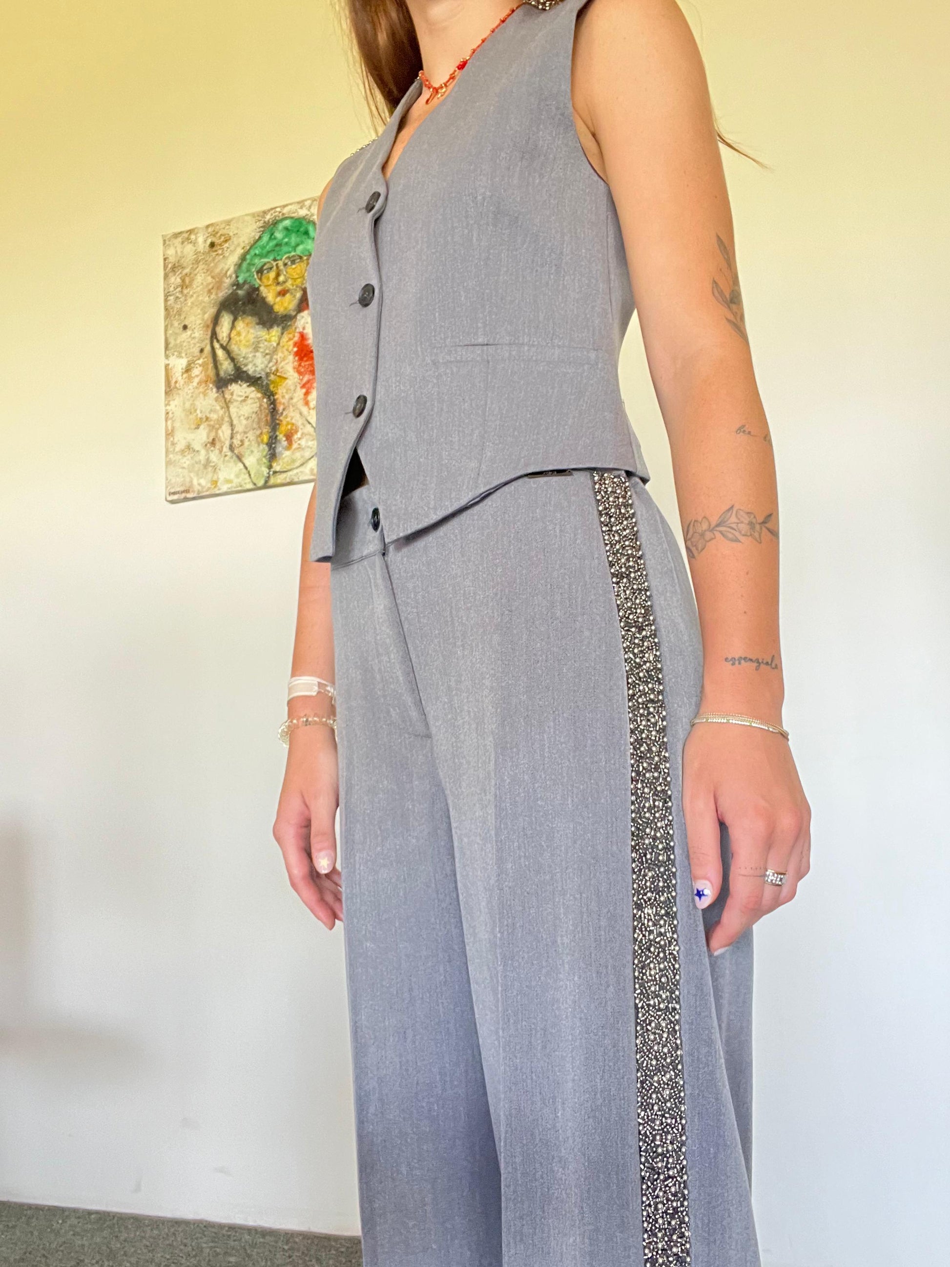 COMPLETO GILET E PANTALONE PALAZZO