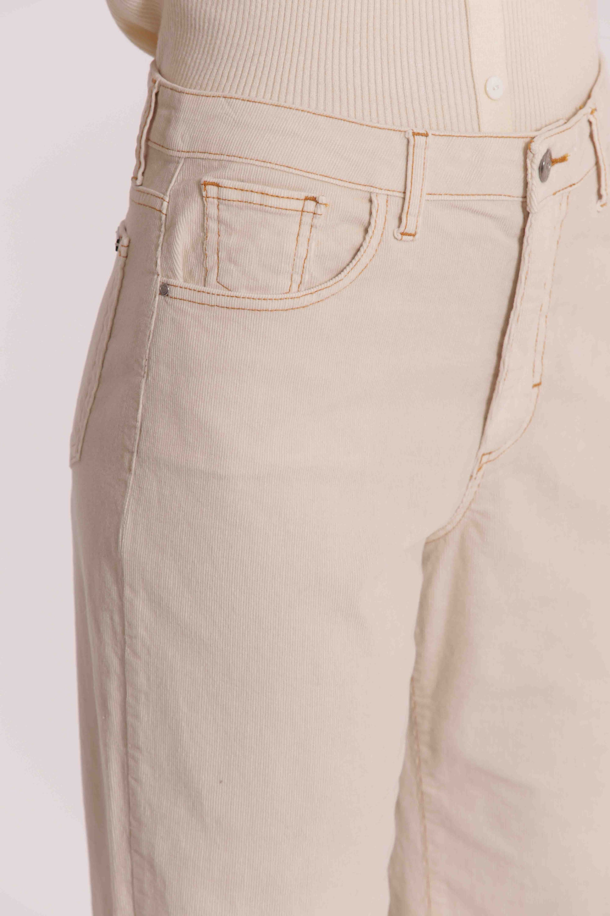 PANTALONE CROPPED IN VELLUTO A COSTE