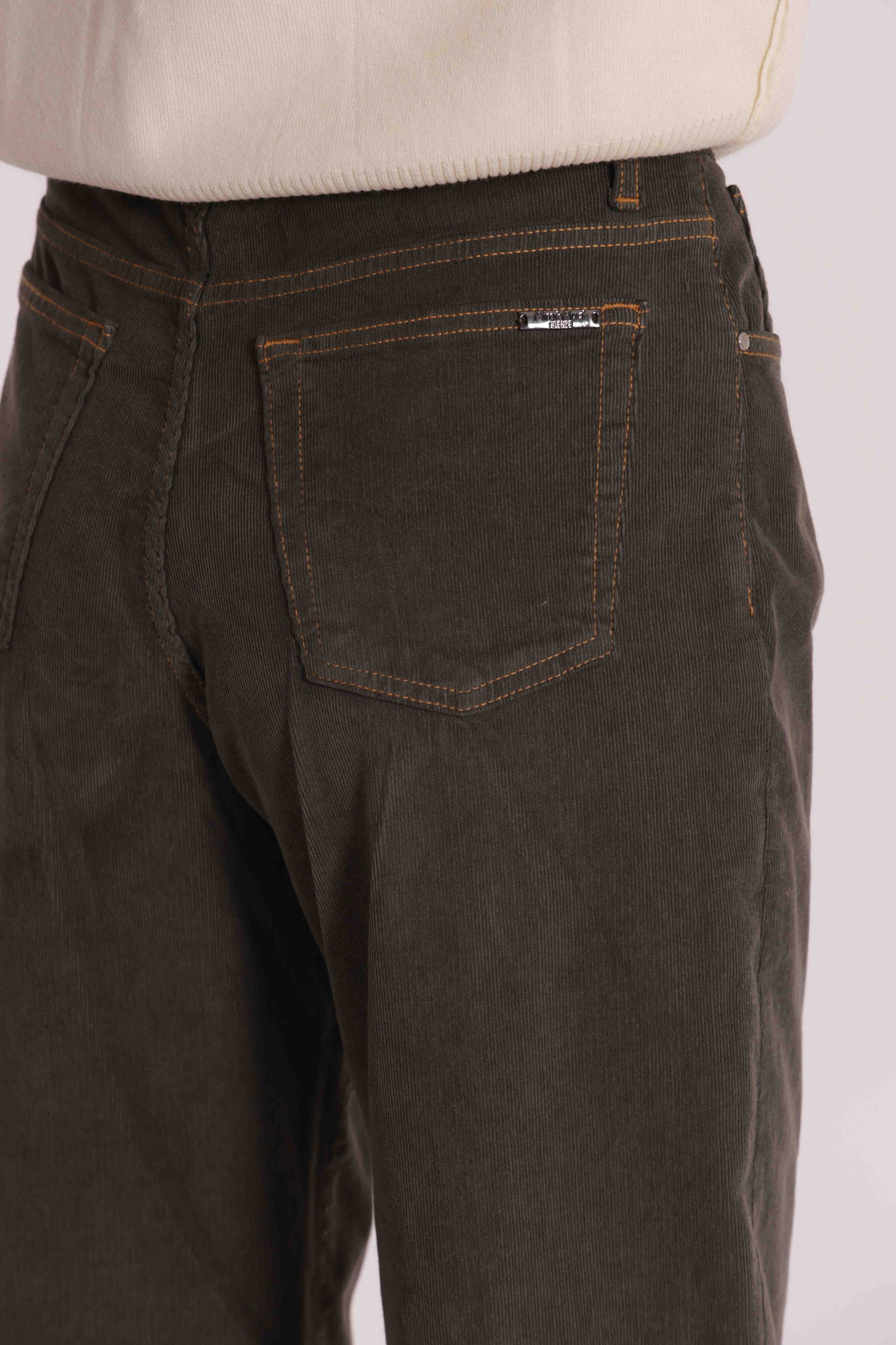 PANTALONE CROPPED IN VELLUTO A COSTE